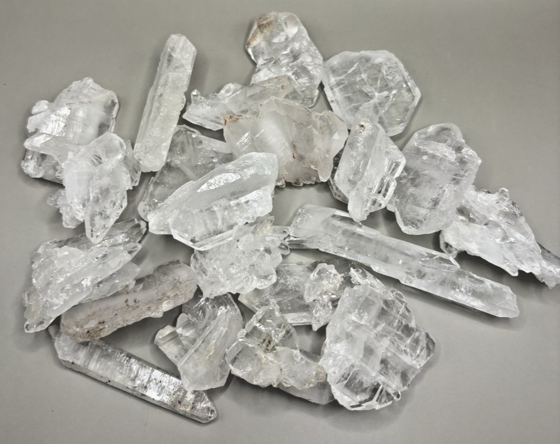 50g Natural Faden Quartz Crystal Point Lot Afghanistan Large Pieces