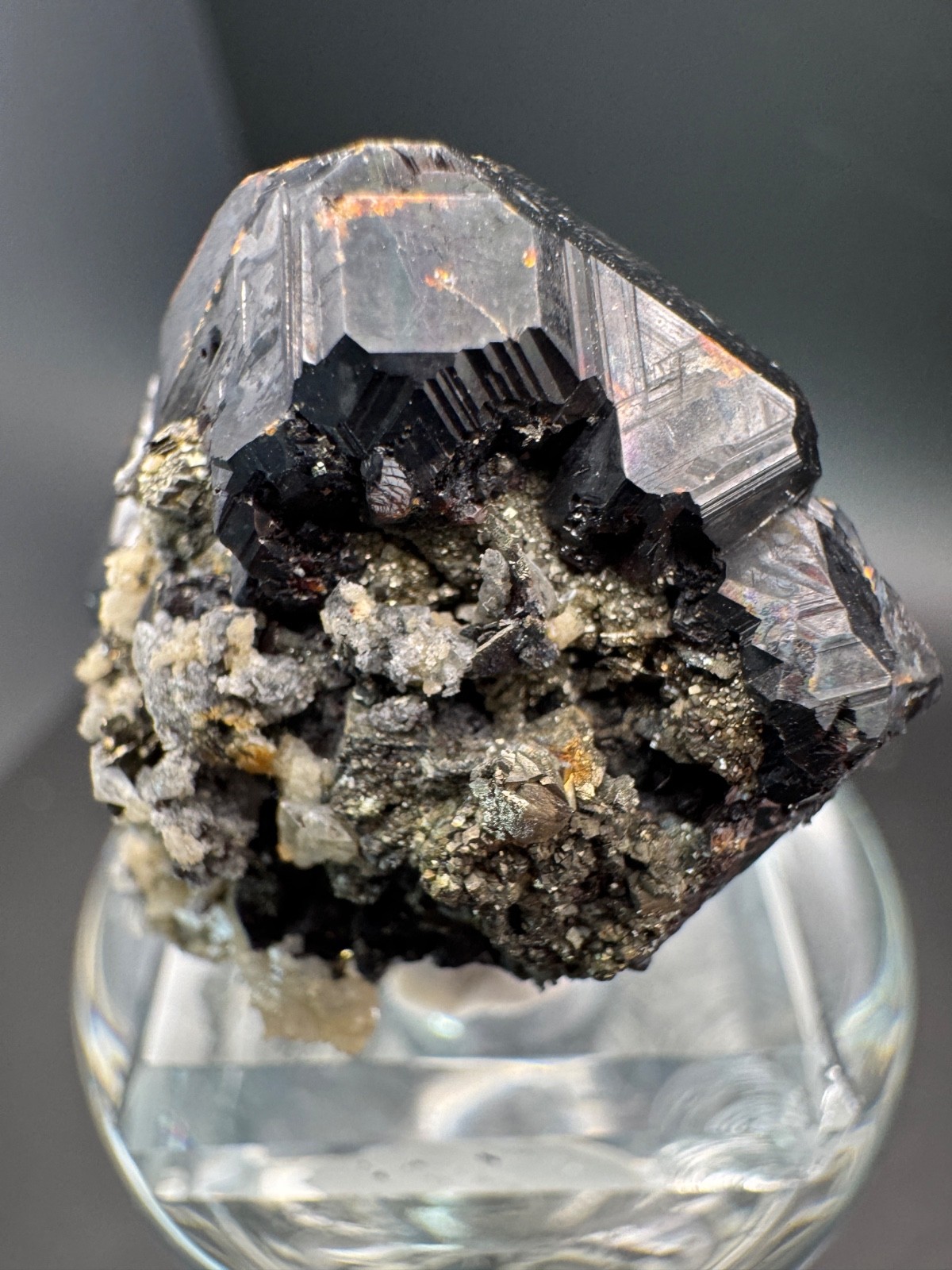 6821 Sphalerite Crystals with Bright UV Fluorescence Santa Eulalia, MX 34g