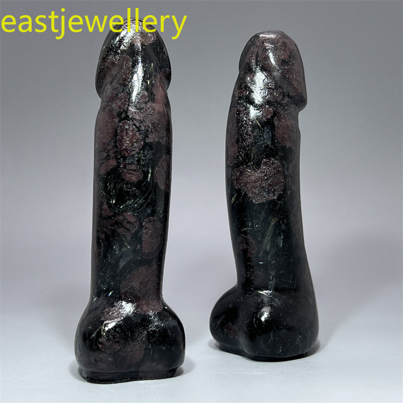 4.4″ Natural garnet Male Penis skull quartz crystal skull Figurines healing 1pc