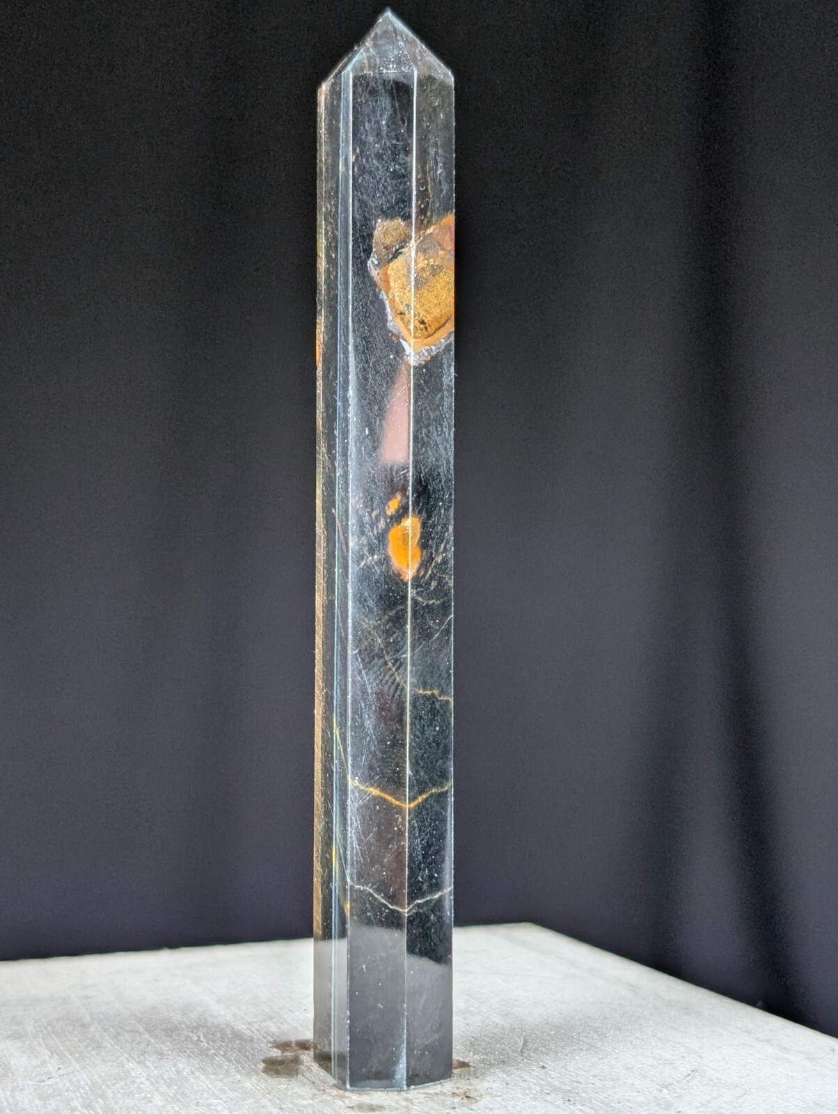 Blue Tiger Eye Tower Crystal Gemstone Point Chakra Mineral