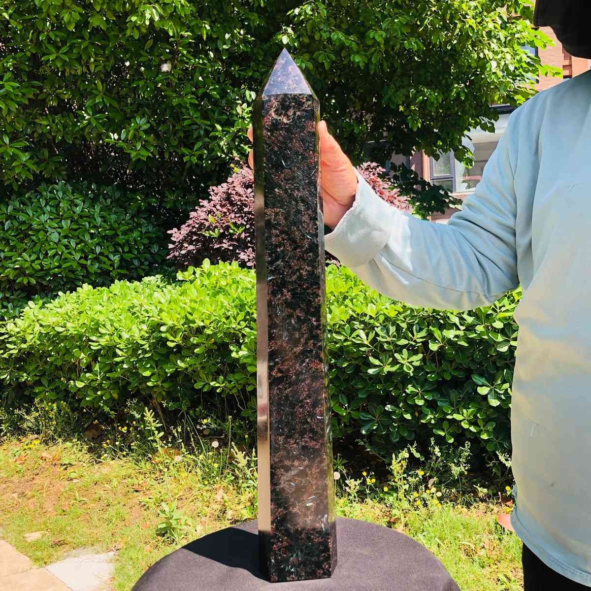 11.81LB Natural Fireworks Stone Obelisk Quartz Tower Crystal Wand Point Healing