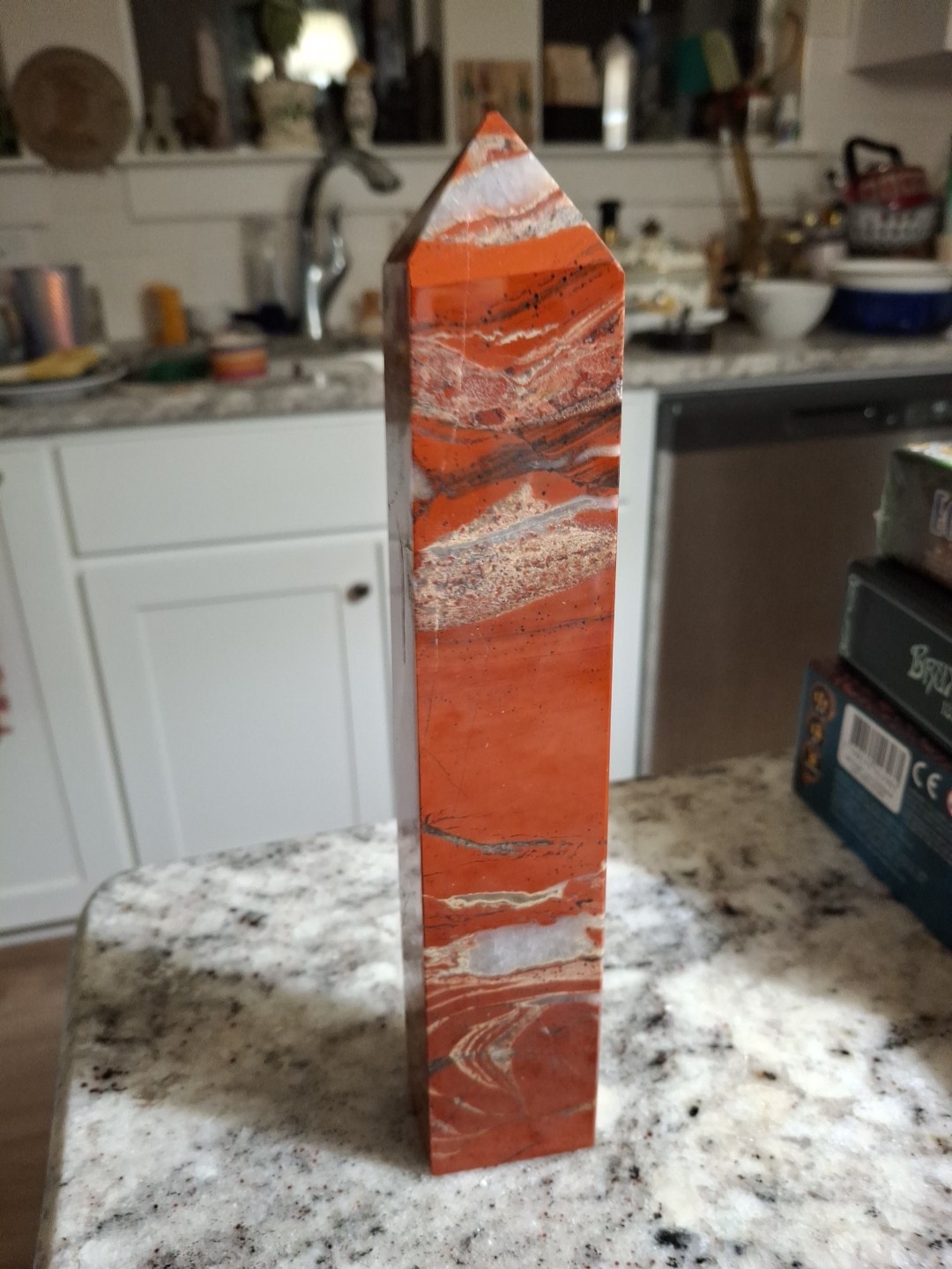 9″ + Red Jasper Crystal Tower 2lb Weight Multicolored Rare