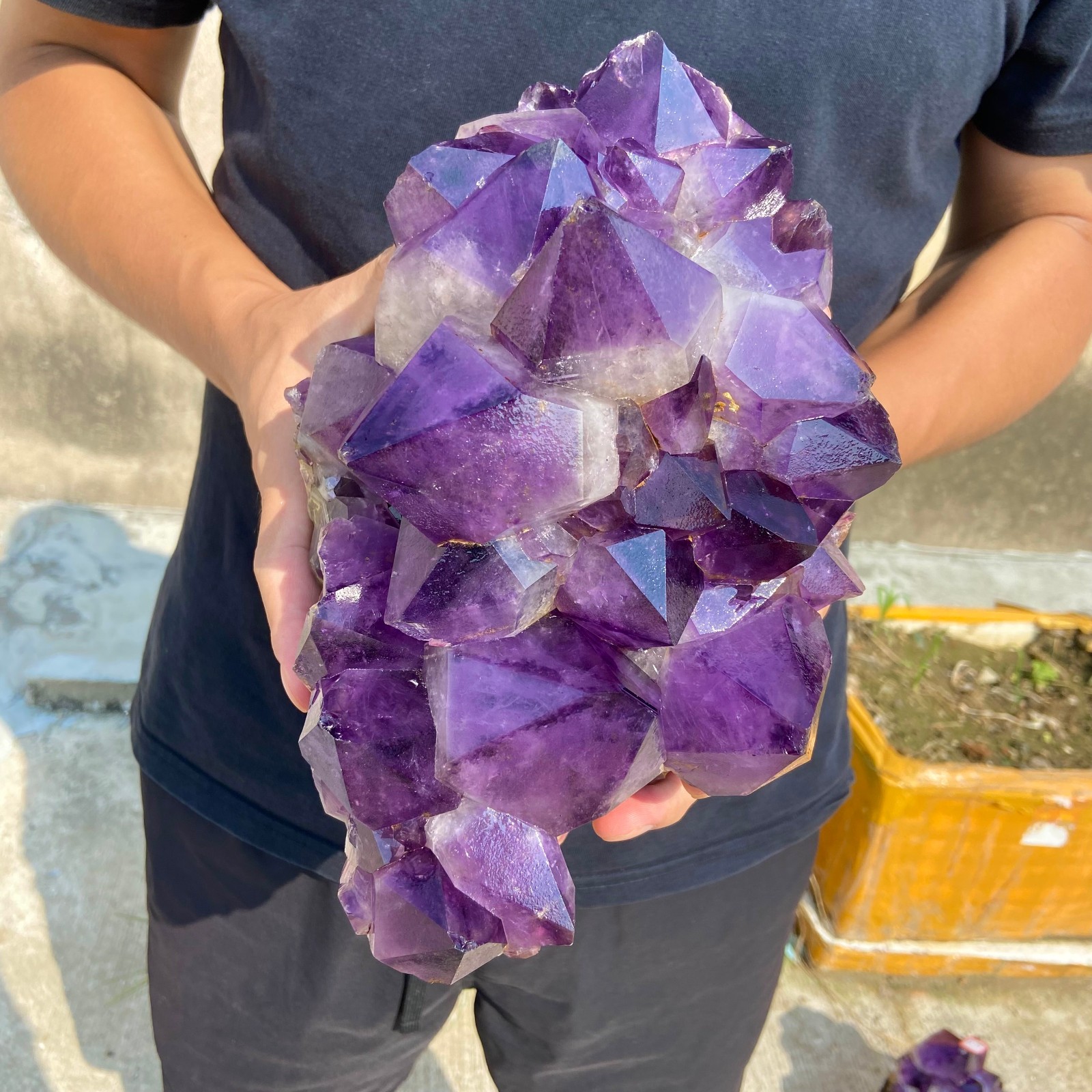 12.6lb Natural Amethyst geode quartz cluster crystal specimen Healing
