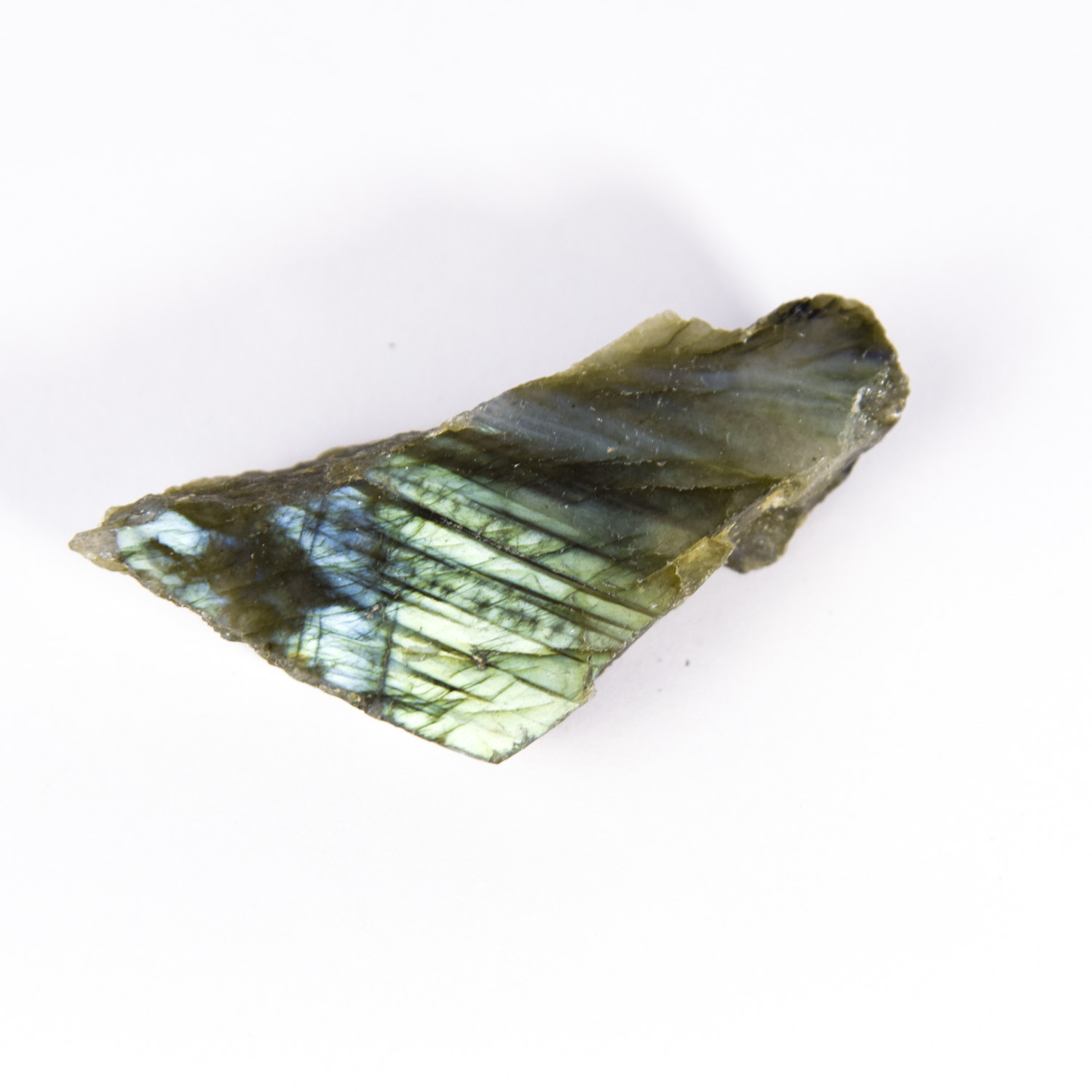Natural Rough Labradorite feldspar Crystal Specimen 1 polished side 0007