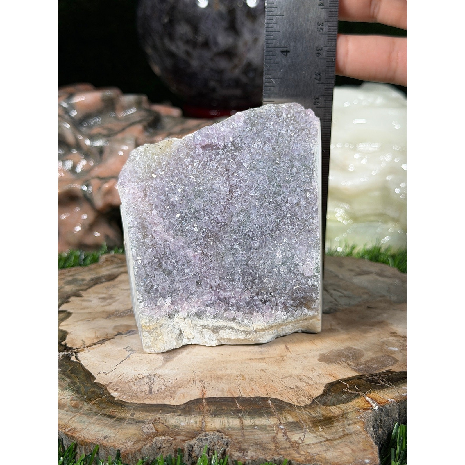 Light Purple Brazilian Amethyst Crystal Geode, 3 in,1 lb 7.3 oz