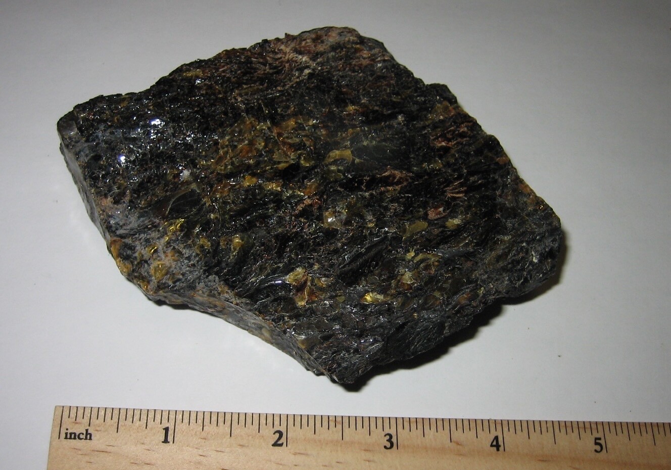 3.4″ x 3.2″ x 0.8″- 1″ RARE LARGE NATURAL FOSSIL AMBER TREE SAP BORNEO 155.3g *A