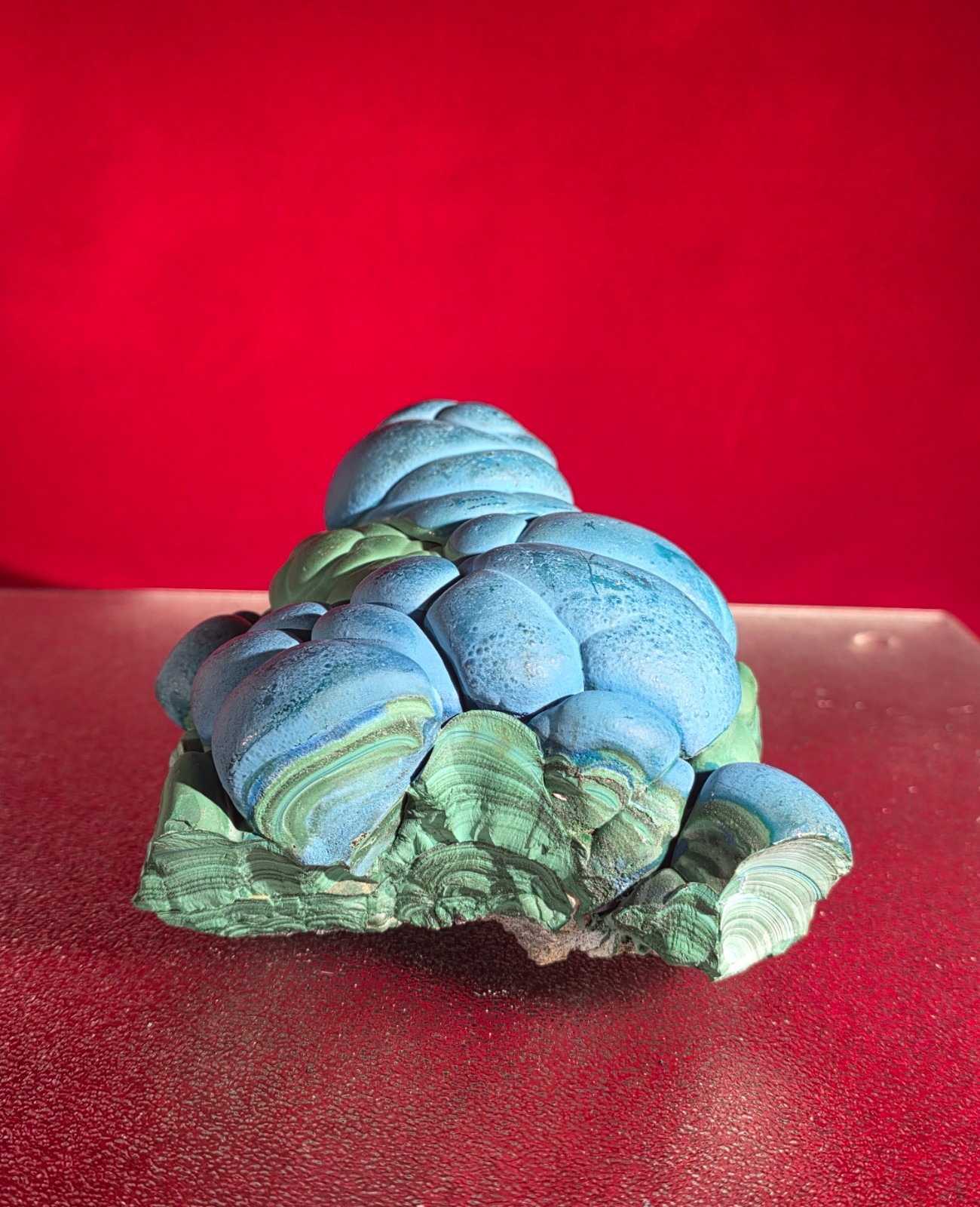 3.75LB Natural Chrysocolla/Malachite transparent cluster rough mineral sample