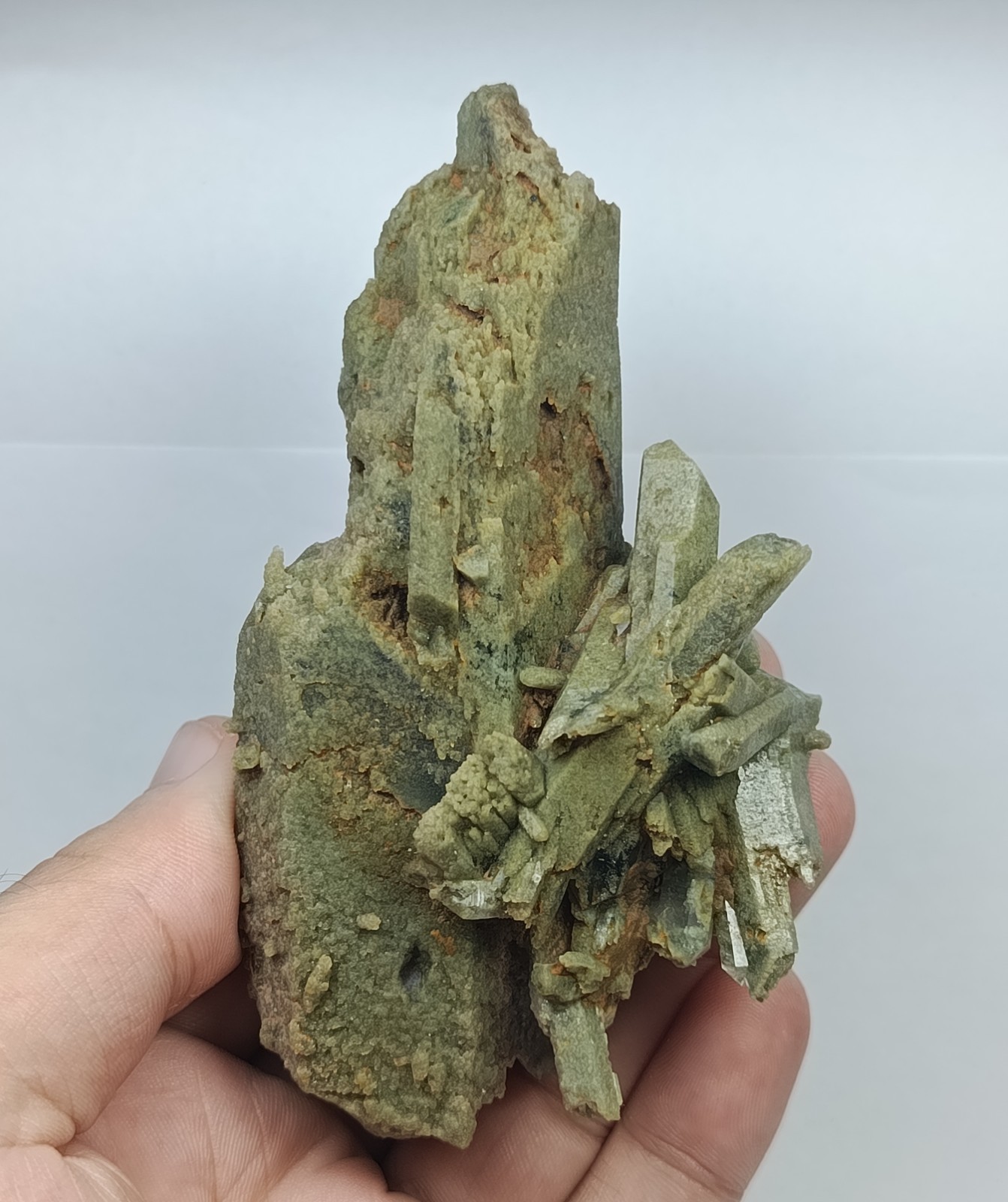 Chlorite included Quartz Cluster With Unique Formation from Balochistan Pakistan