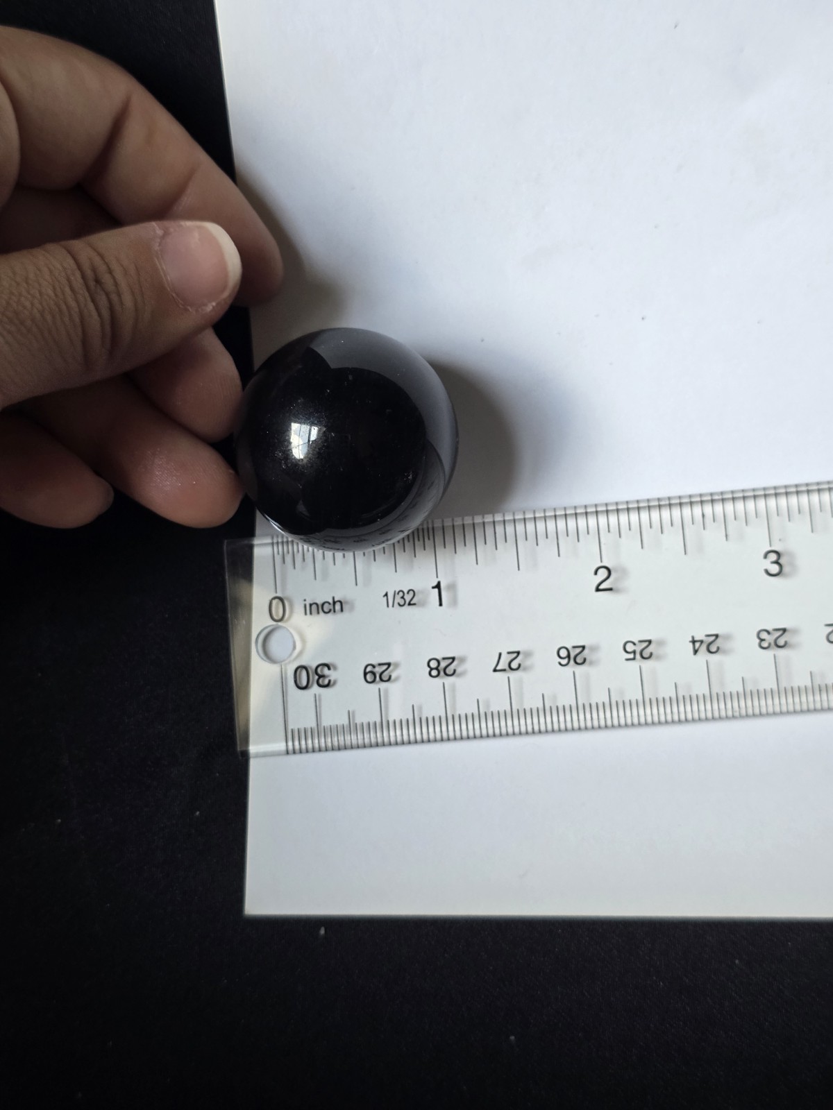 Rainbow Obsidian Sphere Crystal Ball Purple Sheen Flash mini 26mm 45g
