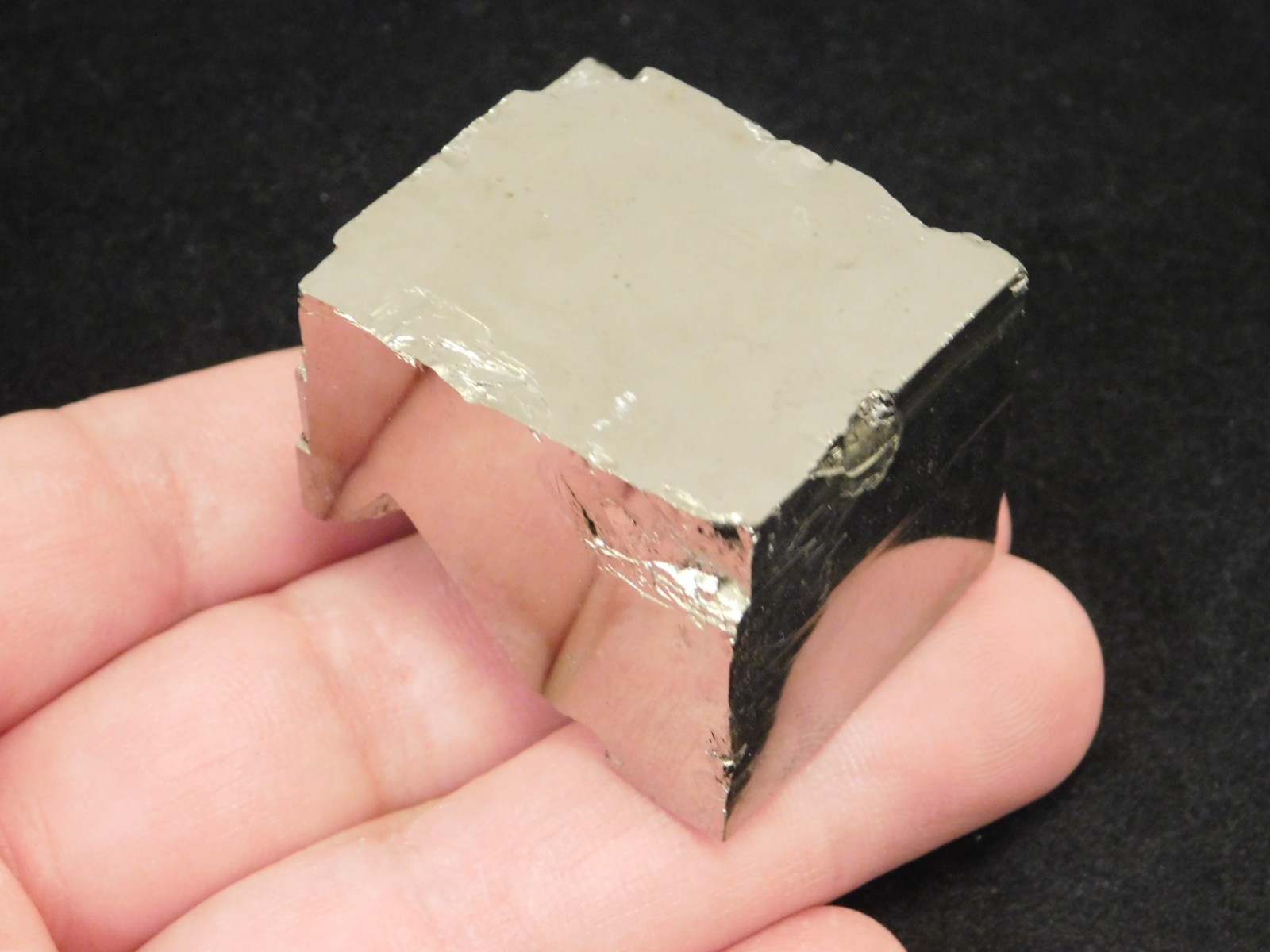 100% Natural Pyrite CUBE Huanzala Mine Peru 163gr