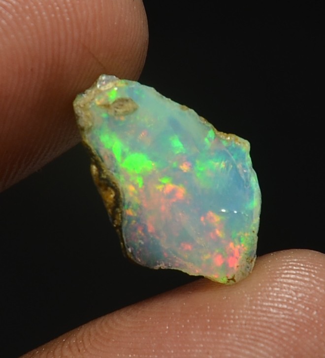 3.25Ct Natural Ethiopian Jumbo Welo Fire Opal Rough Specimen Gemstone