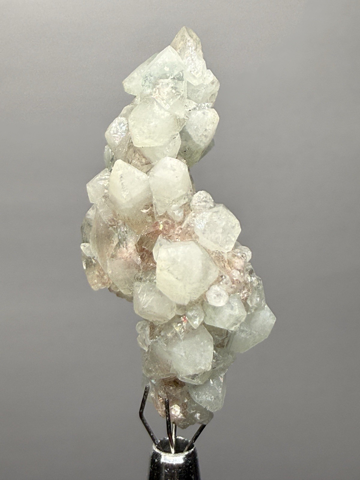 White Stilbite on Red Heulandite — Zeolite Cabinet Specimen | Maharashtra, India