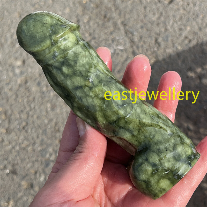 4.7″ Natural South jade Male Penis skull quartz crystal skull Figurines gem 1pc