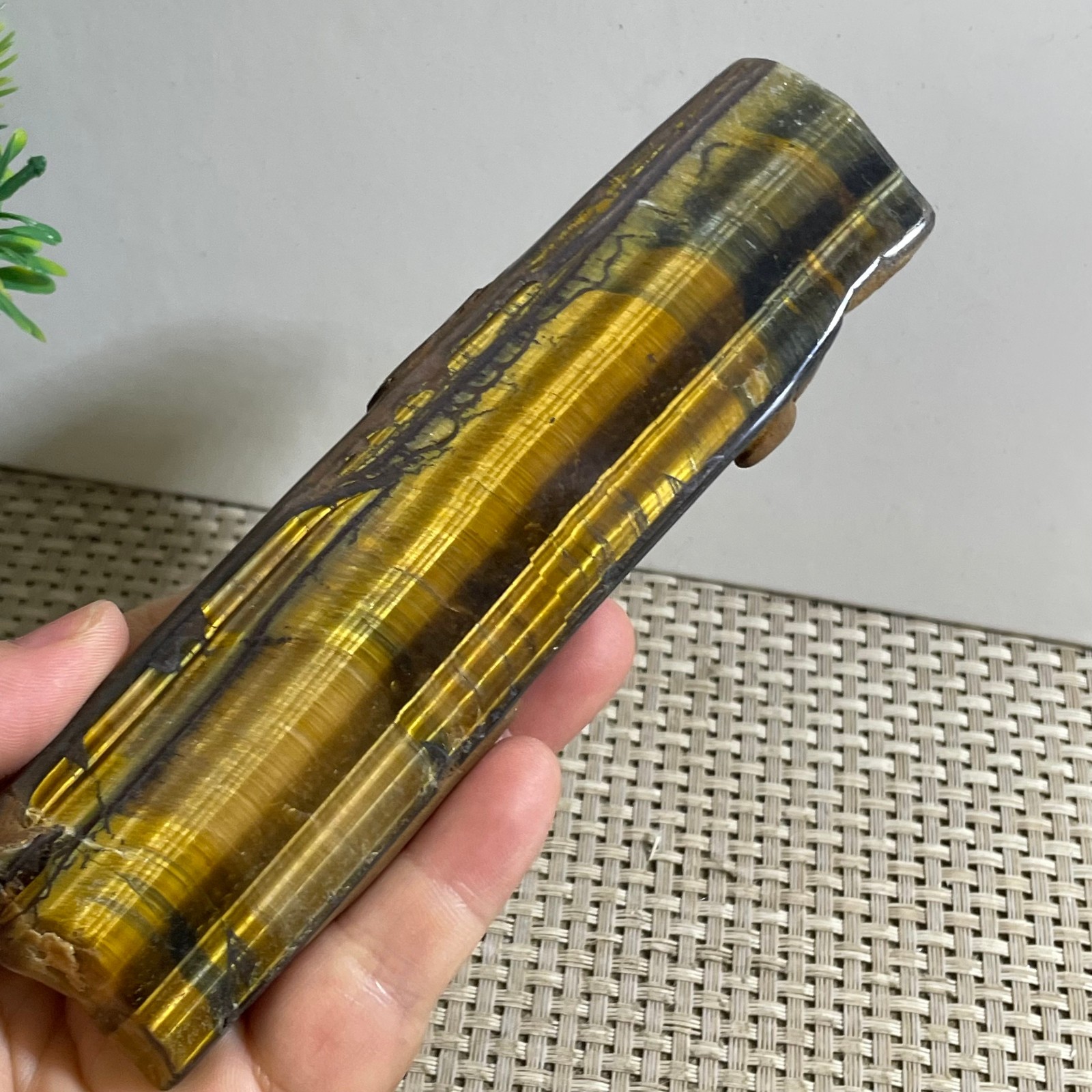 140g tiger’s-eye Rough Raw Stone Rock Specimen Reiki healing