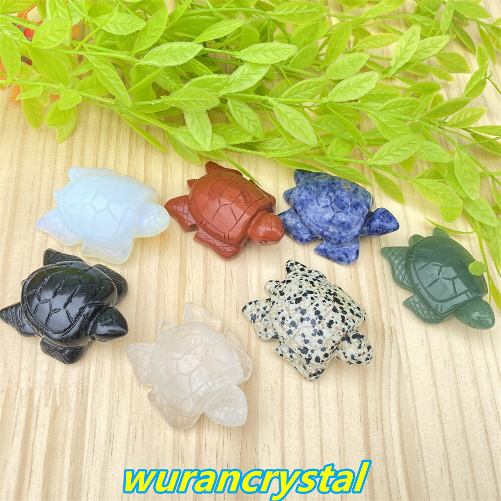 A+ Opalite Quartz Turtles Skull point Hand Carved Crystal Healing Decoration 1pc