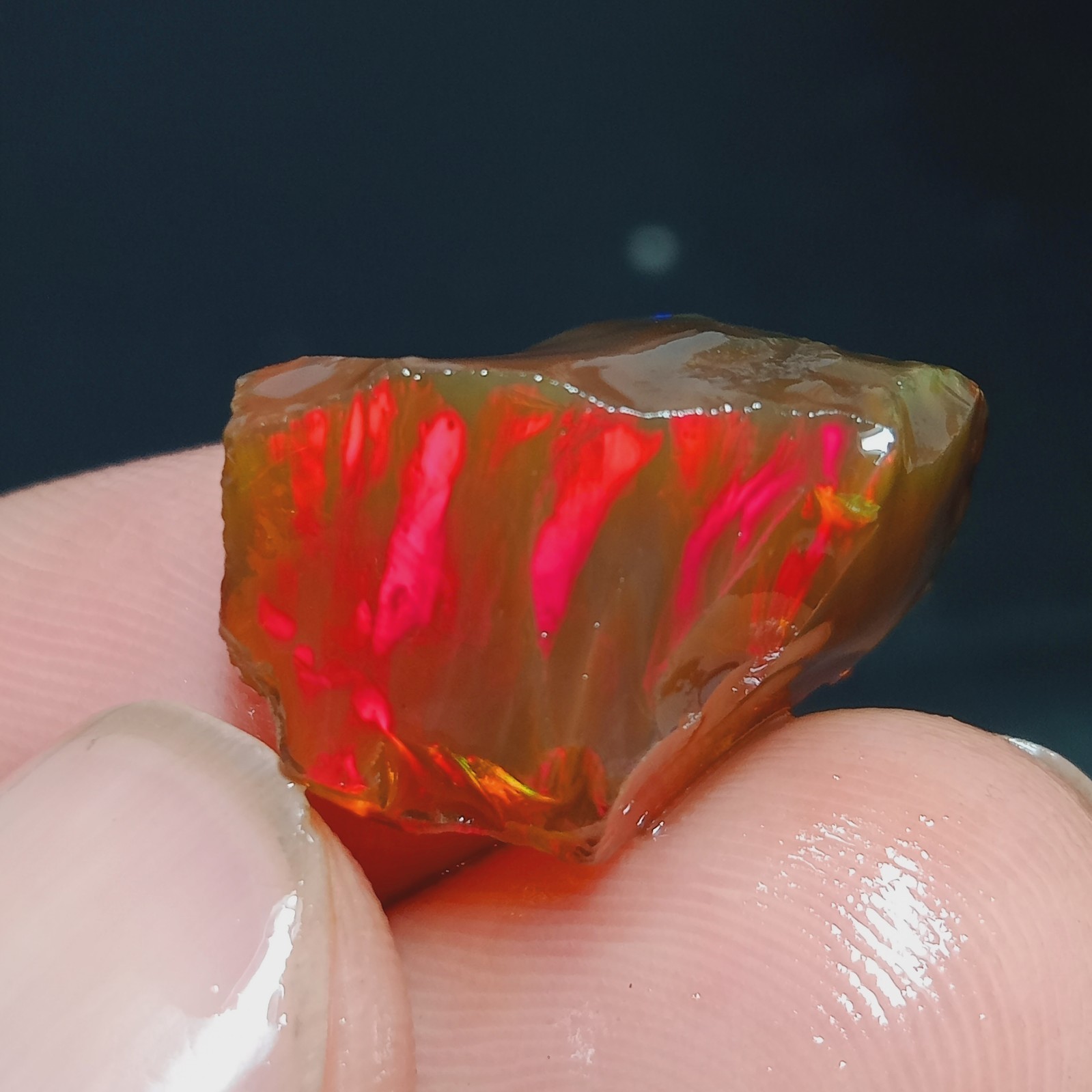 14ct Stunning Opal Gemstone, 21x13x12mm, Vibrant Blue & Green Play of Color