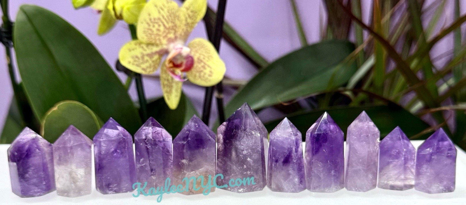 Wholesale Lot 0.5 Lb Natural Amethyst Obelisk Tower Point Crystal