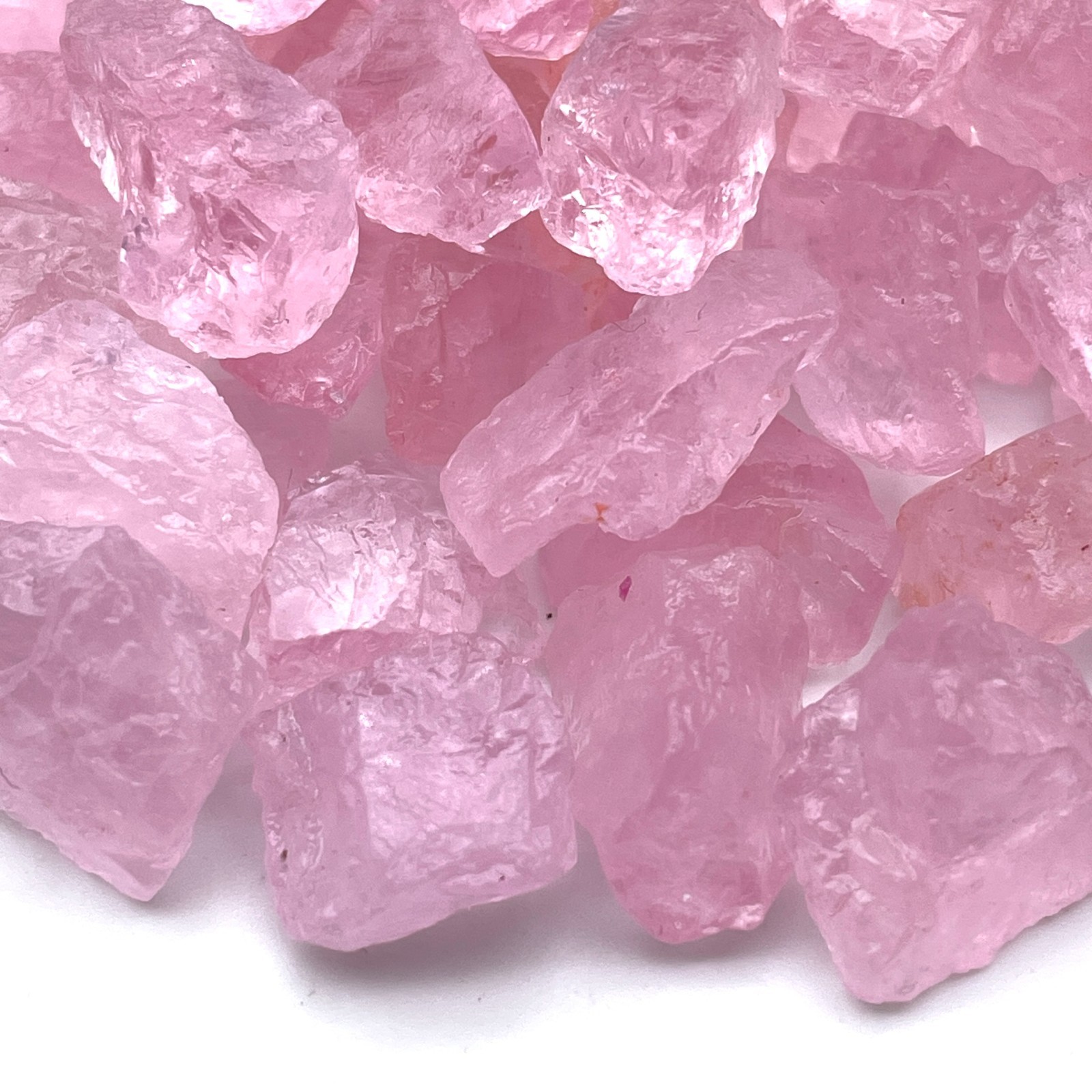 Natural Pink Morganite Rough Stones–Raw Uncut Beryl Crystals for Jewelry Making