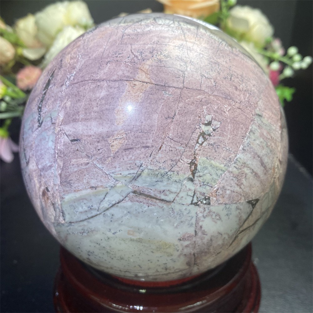 7LB 4.8″Natural A+++Picture Jasper Sphere Crystal Reiki Ball Heal Polished Decor