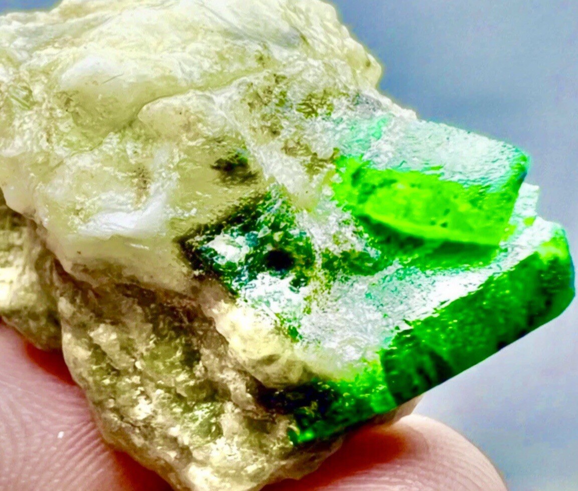 Renowned Raw Bright Green Colombian Emerald Crystal Cluster Matrix Specimen