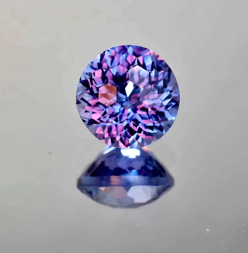 20 Ct Natural Color Change Alexandrite Round Cut Certified Loose Gemstone Rare
