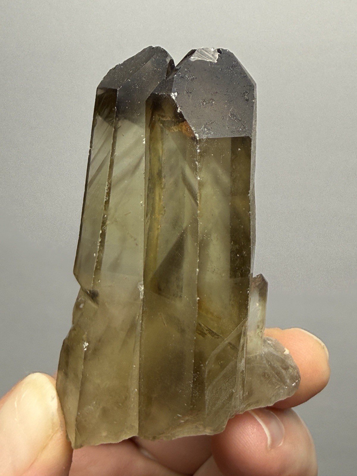 Natural Smokey Citrine Cluster | Collector Mineral Specimen | Madagascar