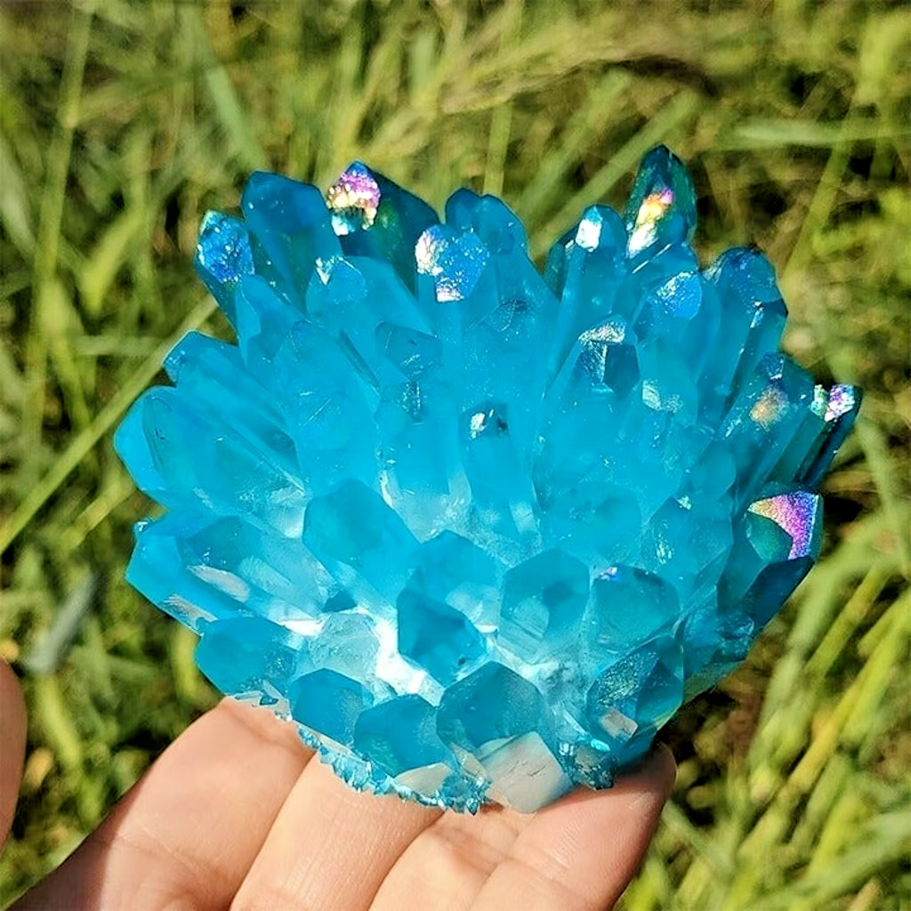 Blue Angel Aura Crystal Cluster Healing Crystal Generator Gift Home Decor