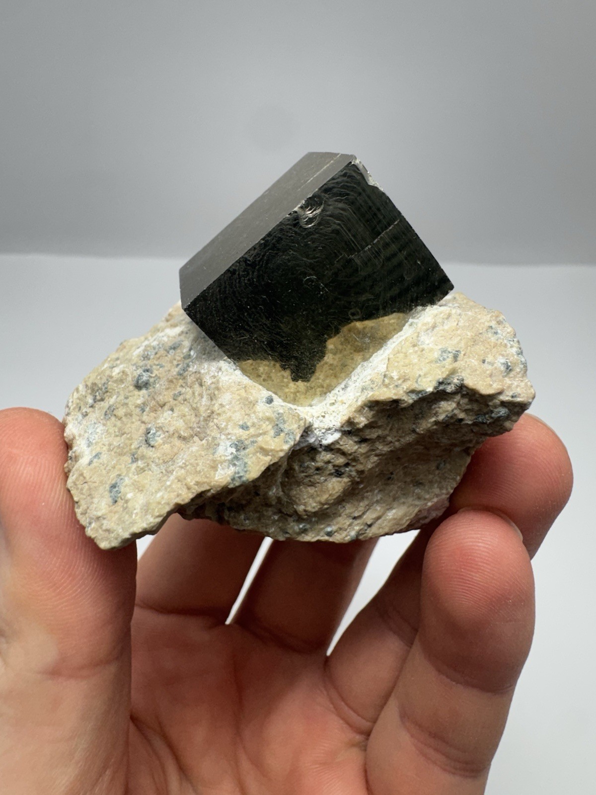 Natural Pyrite Cube on Matrix from Europe byzkt