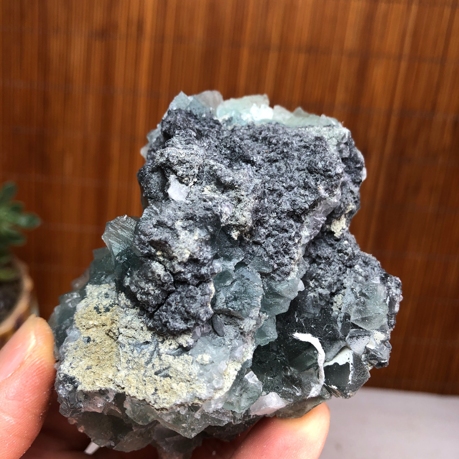 75-55-50mm Rare Natural Green Calcite fluorite Mineral Specimen 265g A6119