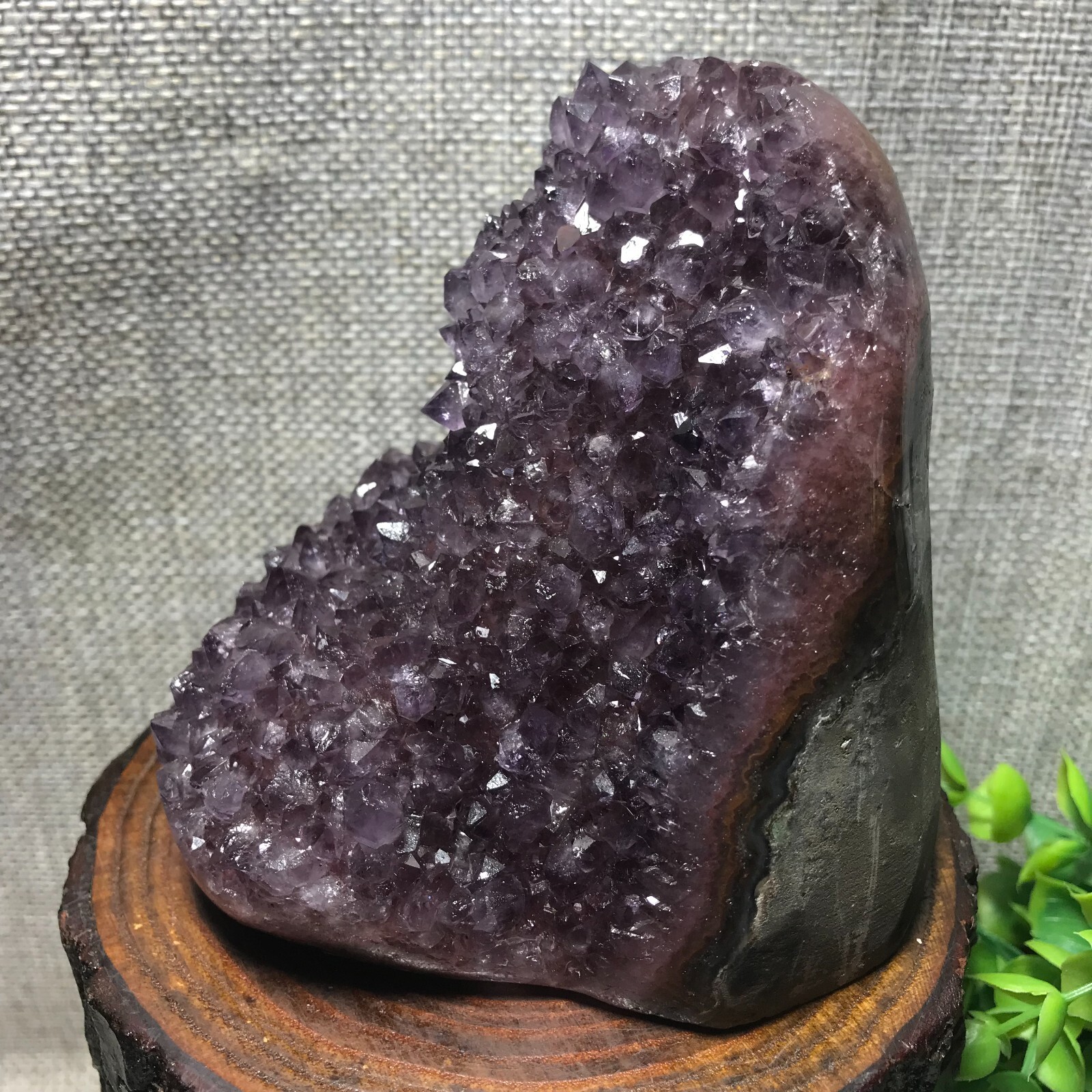 821g Natural Amethyst Cluster Geodes Cut Base Quartz Crystal Healing Specimen 32