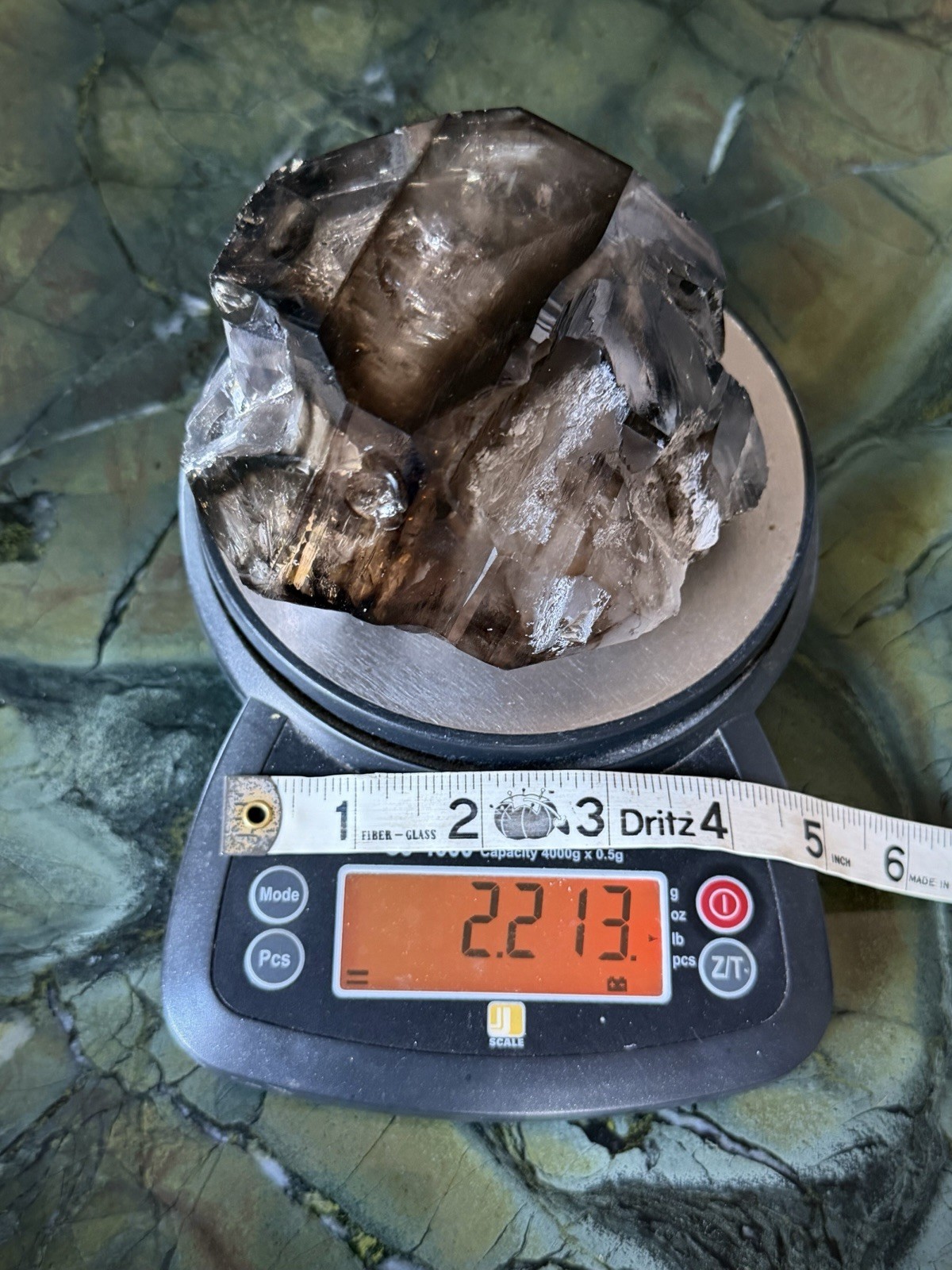 Enhydro Quartz Crystal Elestial Quartz Natural Smoky Quartz Smoky Elestial Brazl