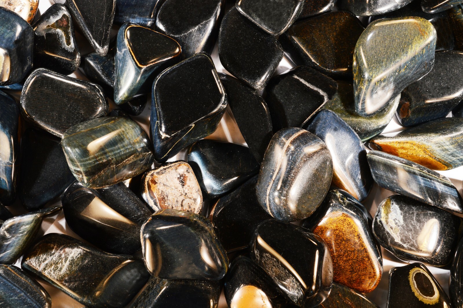 Blue Tigers Eye 1 1/4″ Tumbled Polished Throat Chakra Healing Reiki Crystal Gems