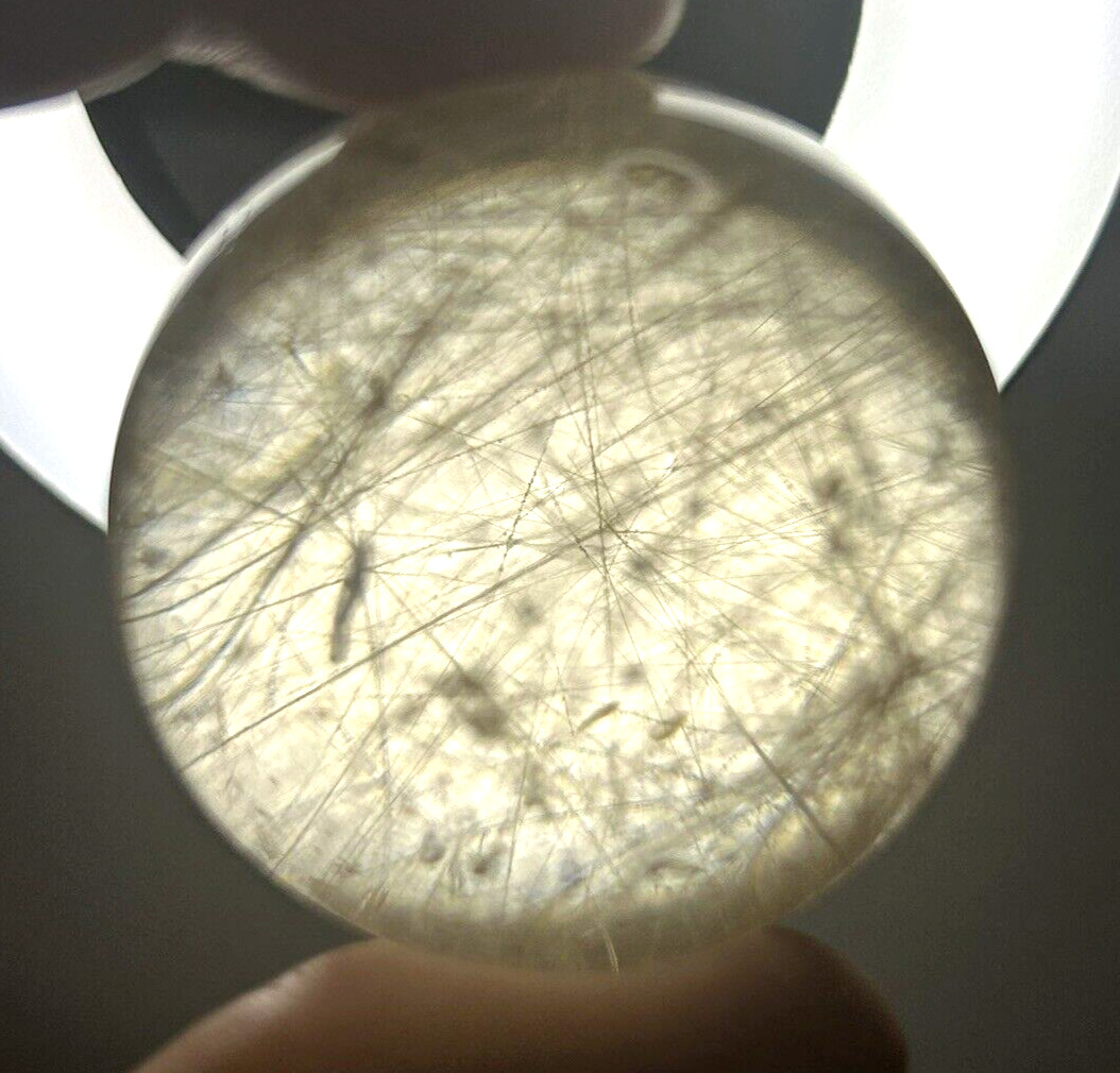 Clear Quartz Sphere With Gold Hair Rutile 106g/42.4mm