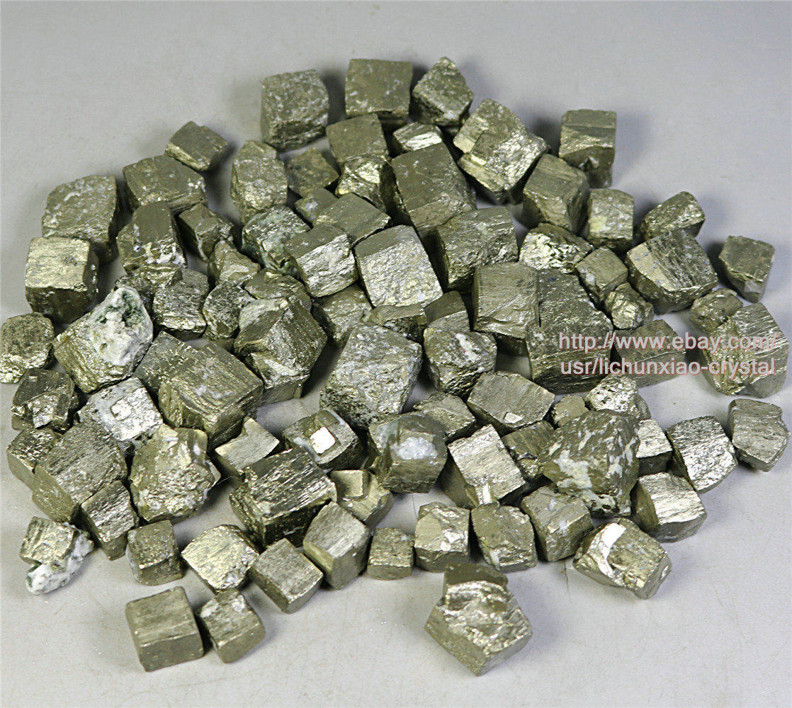 100g Wholesale Beautiful Golden Iron Pyrite Cubic Crystal gem Mineral Specimen