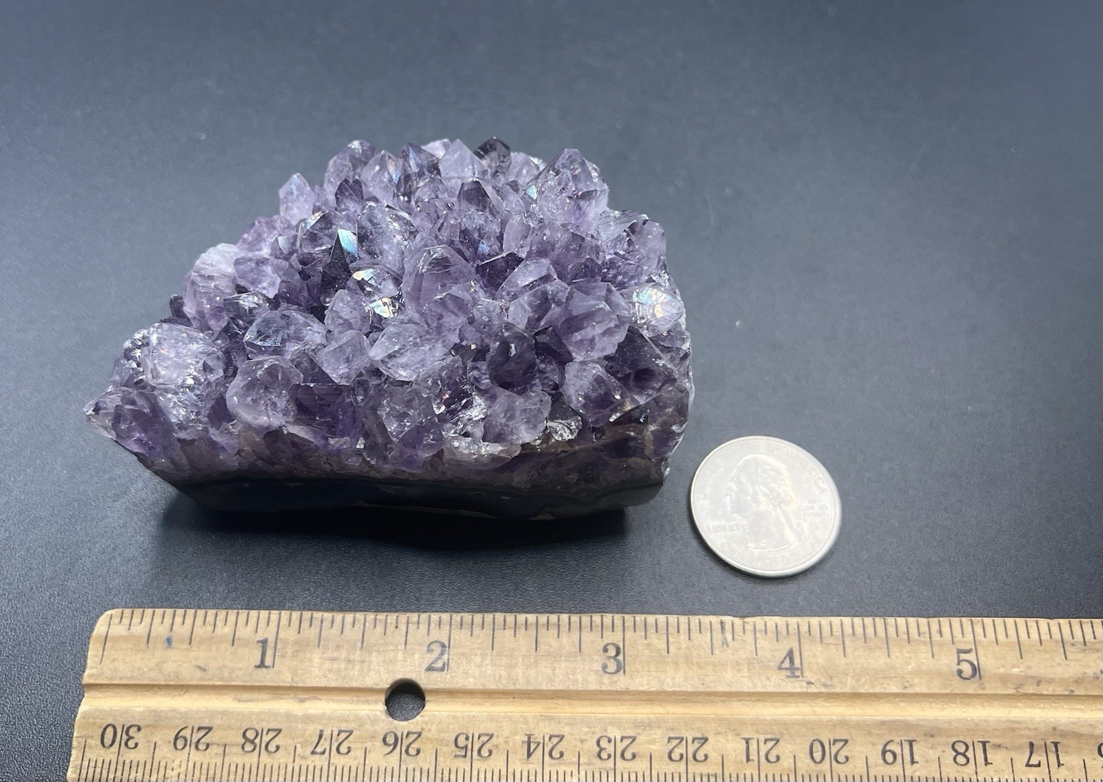Amethyst Genuine Stone Freeform Cut Base Crystal Uruguay 275.2g