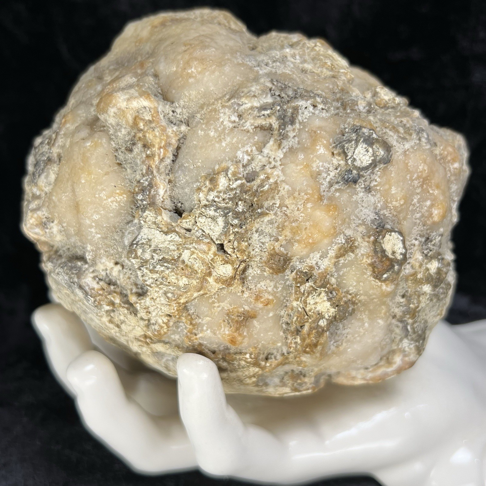 4-3/4″ Uncut Geode Quartz Crystal Chalcedony Unopened Non Rattling Solid 3Lb