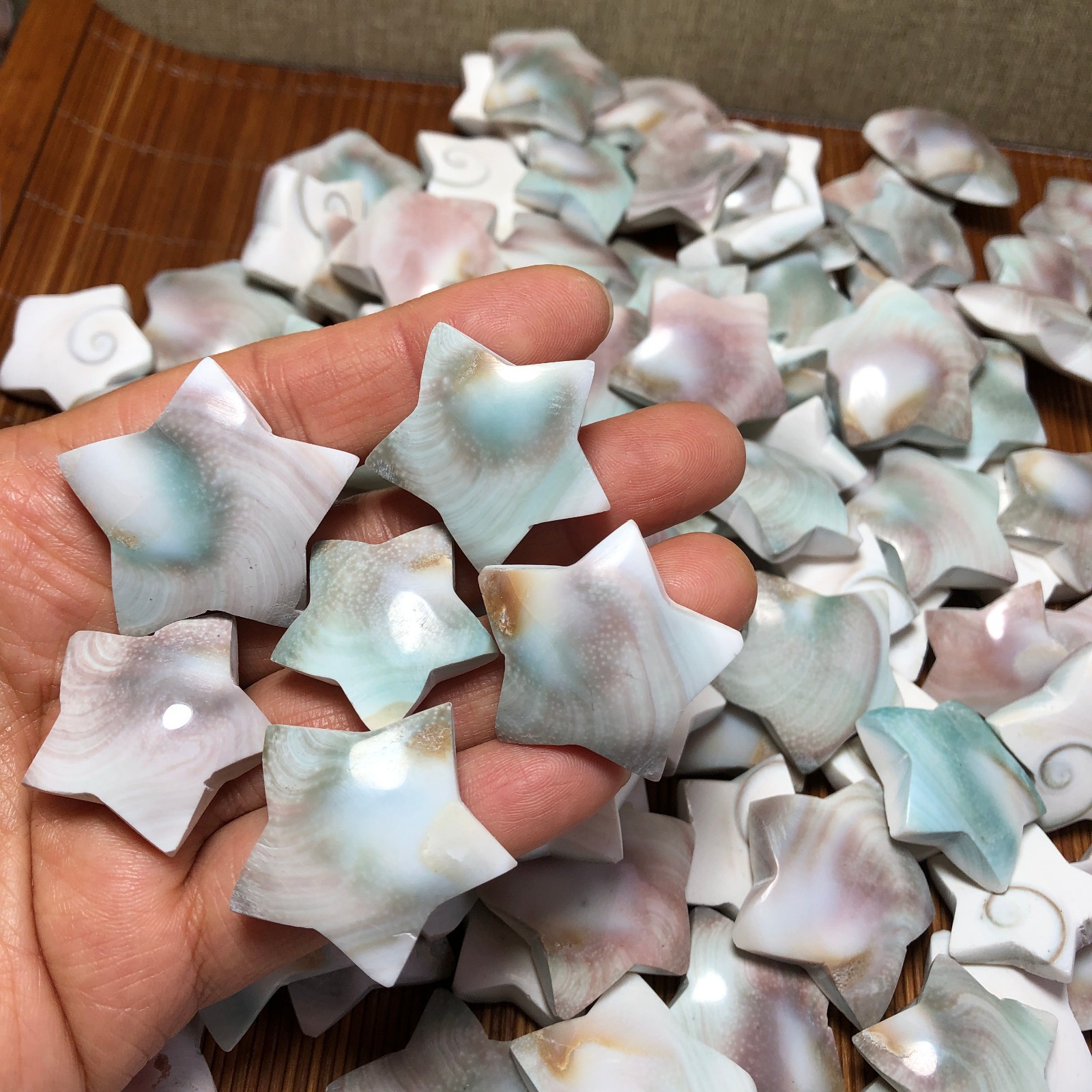 1000g Rare sun shell Reiki Shiva Eye ocean semi-precious stone 100-120pcs A3311