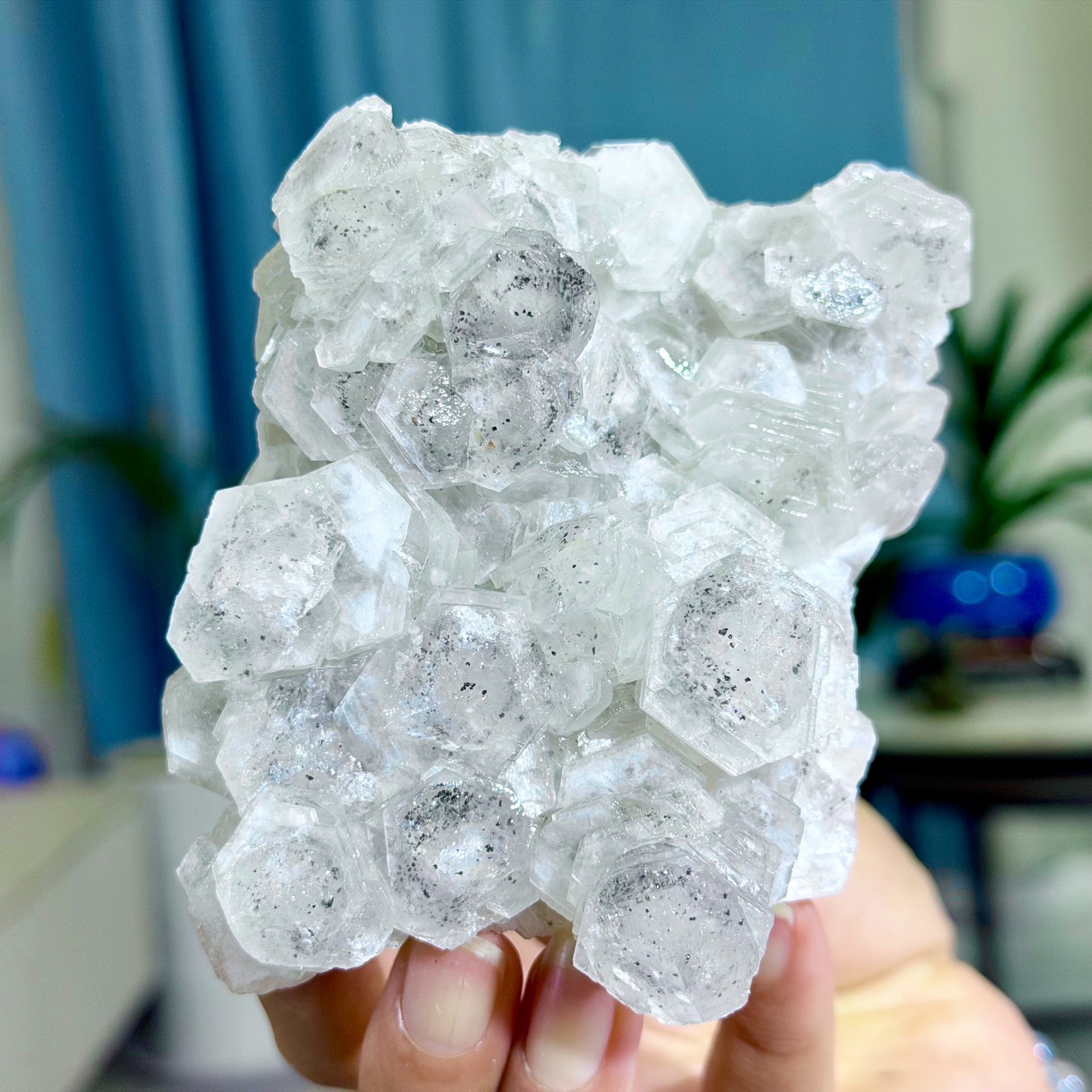1.11LB Natural String of Copper Coins Calcite/Fluorescent Glow Under UV Light