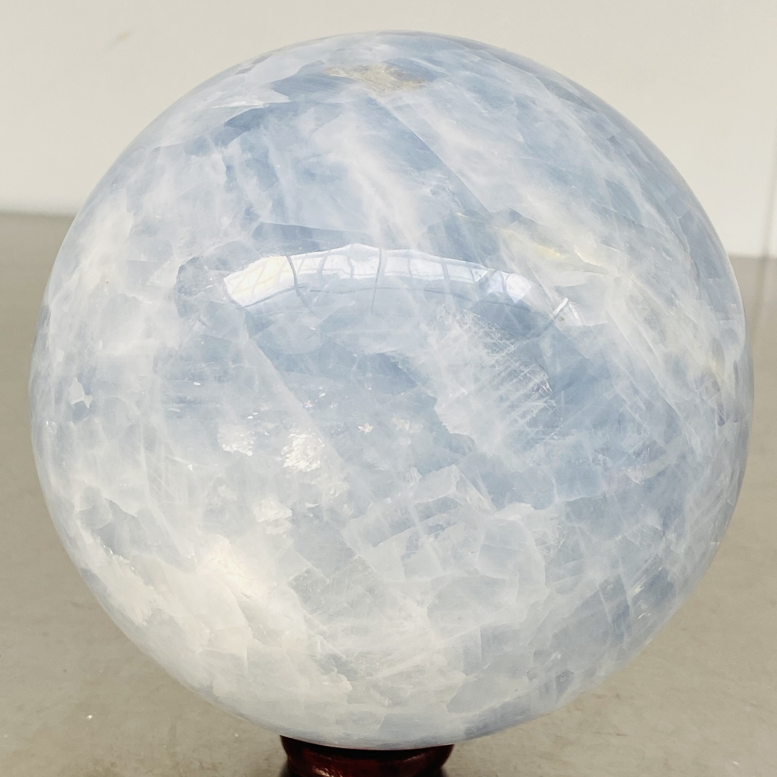 Natural Blue Celestite Crystal Sphere Ball Healing Madagascar 2840G (6.26LB)