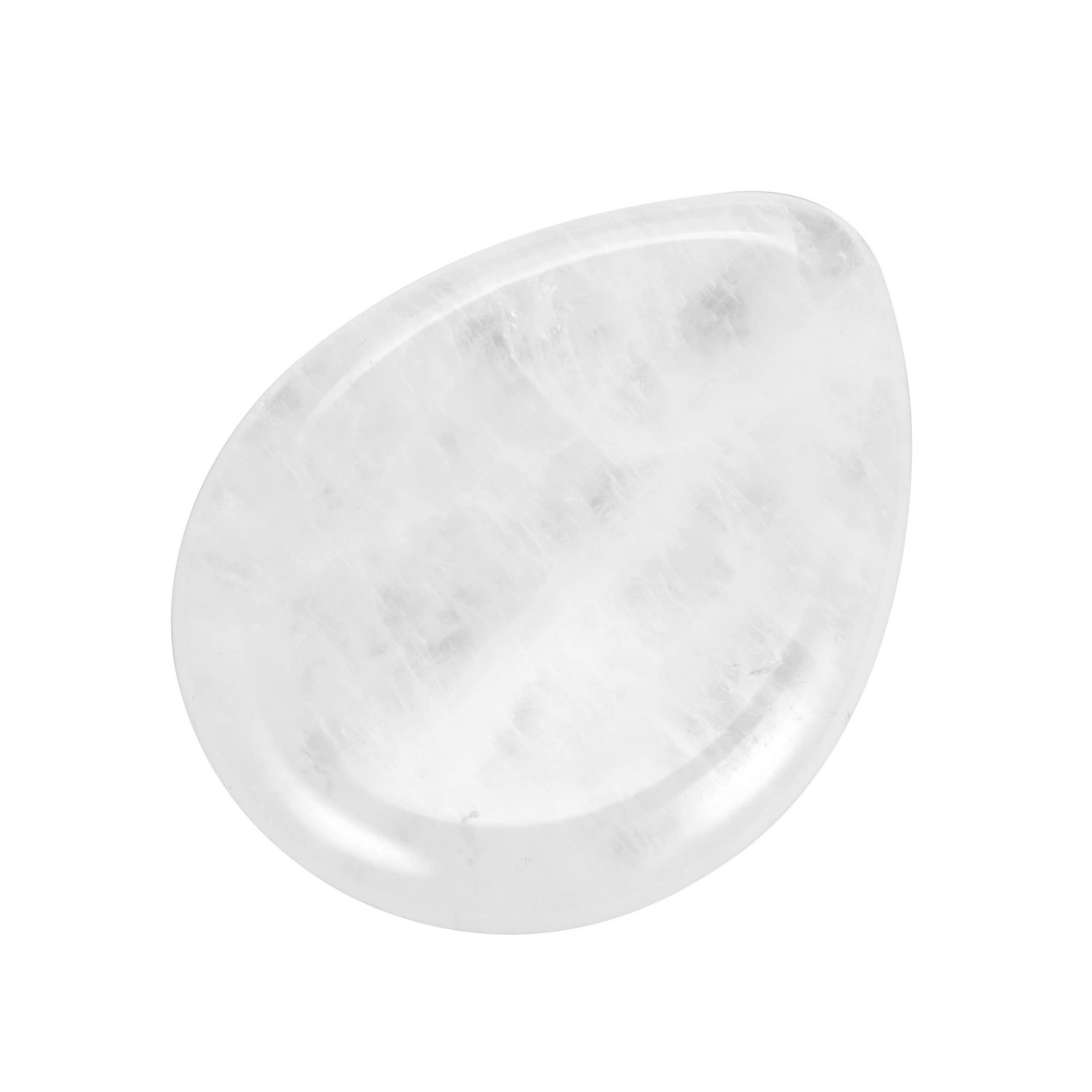 Clear Quartz Worry Stone for Anxiety Relief – Polished Healing Crystal Therapy