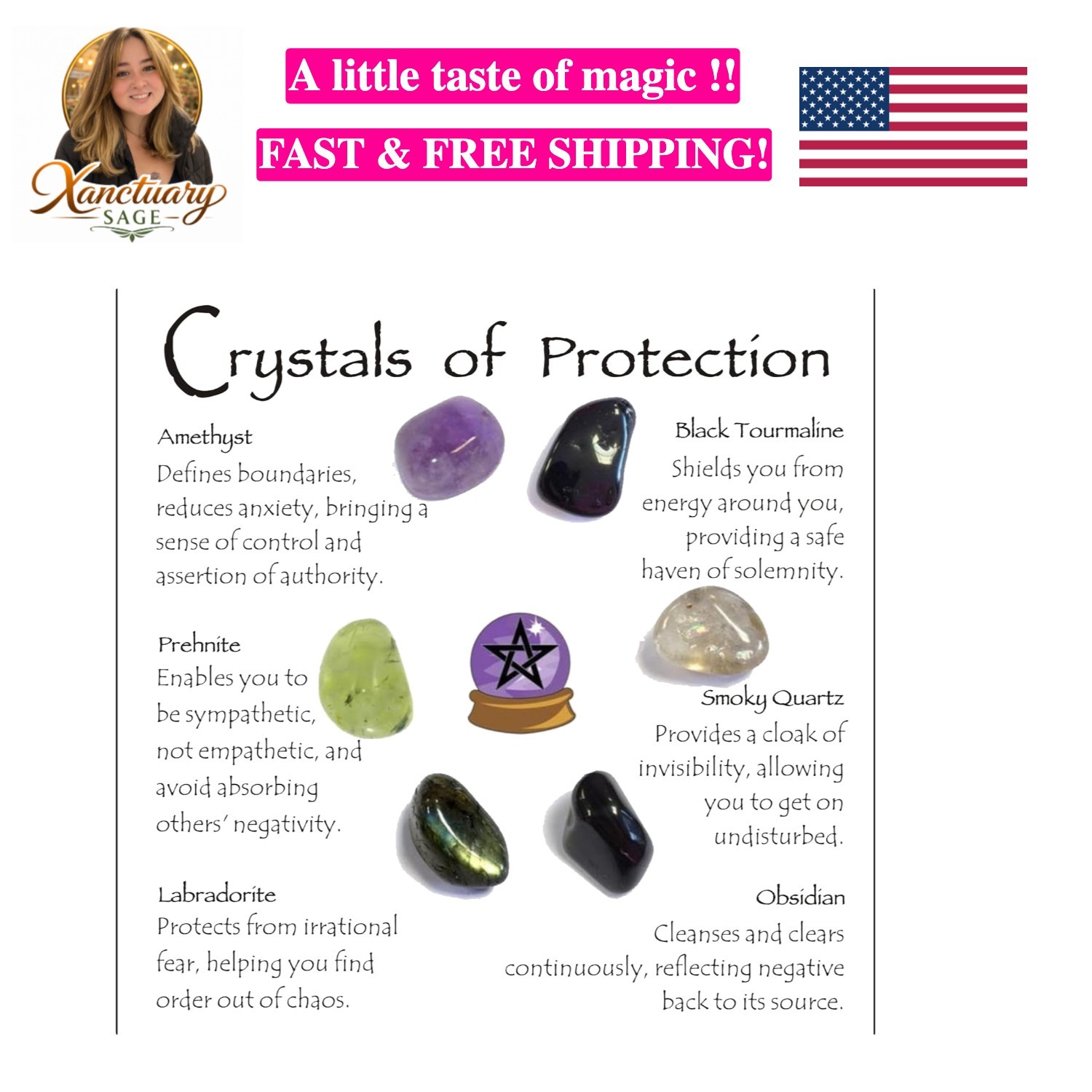 Protection Crystal Set, Crystals of Protection for Shielding Negativity and S…