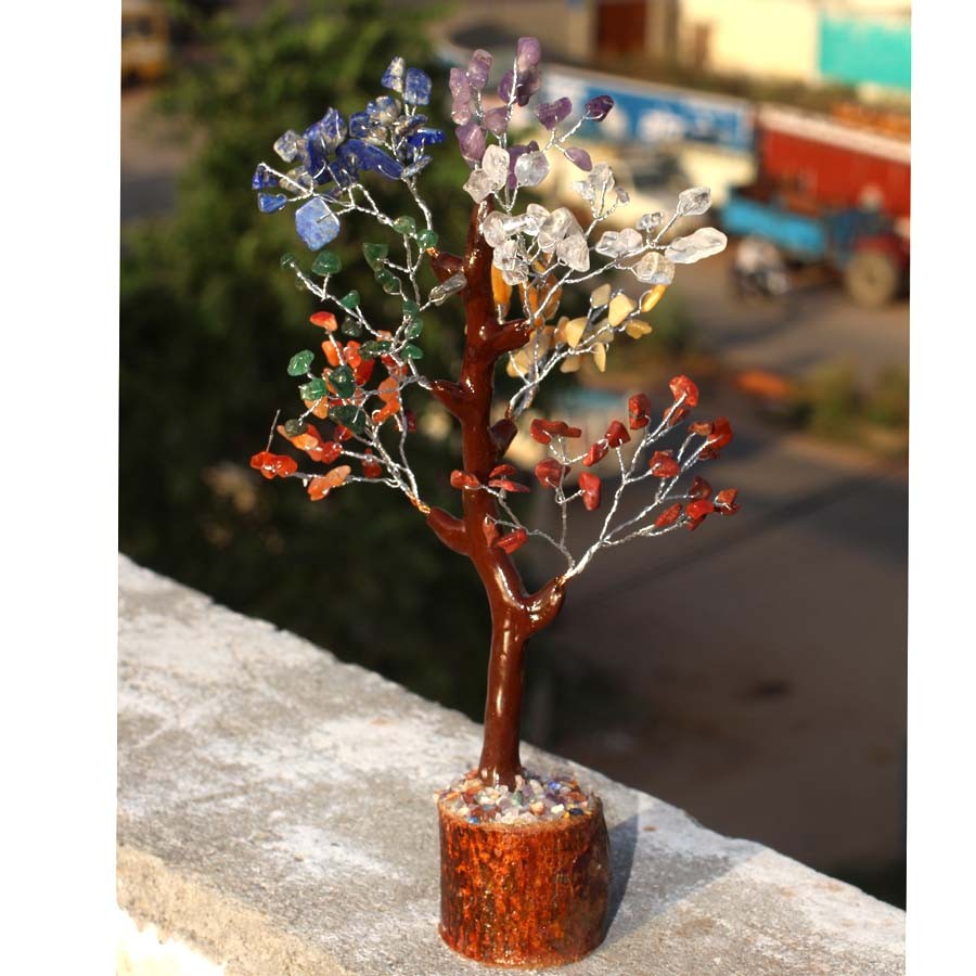 150+ Carnelian Lapis Amethyst SIlver Branches Bonsai Money Tree Decor 8-9.5″ JW