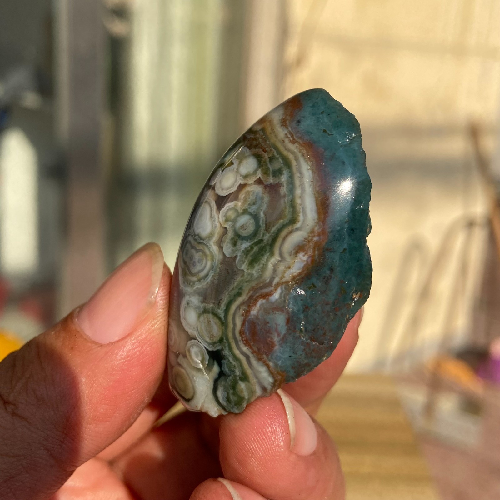 48g Small Colourful Natural Ocean Jasper Rough Crystal Mineral Specimen Healing