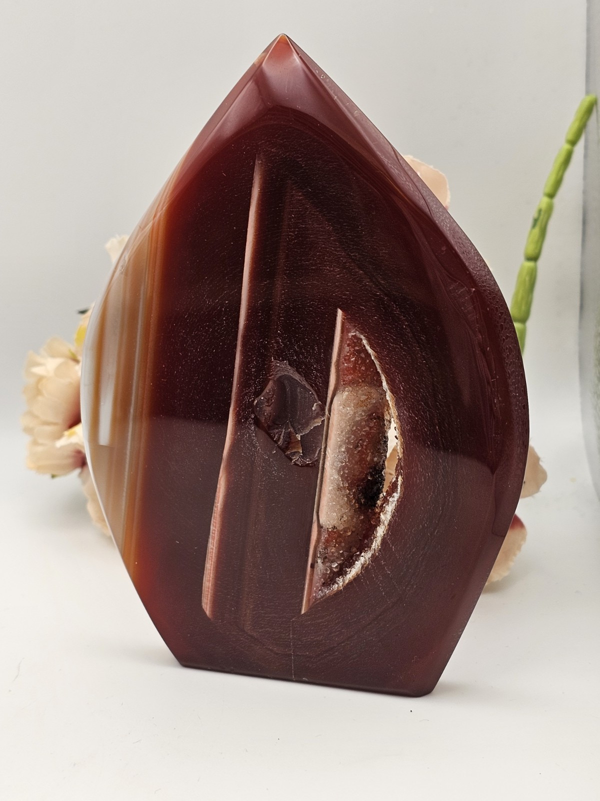 ✨️SALE✨️ Large Druzy Carnelian crystal Freeform Point 273g 13.5cm Courage 🧡