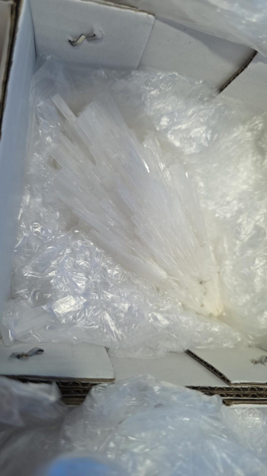Scolecite Spray Cluster Mineral 4 piece lot Zeolites from India Exactly as Shown