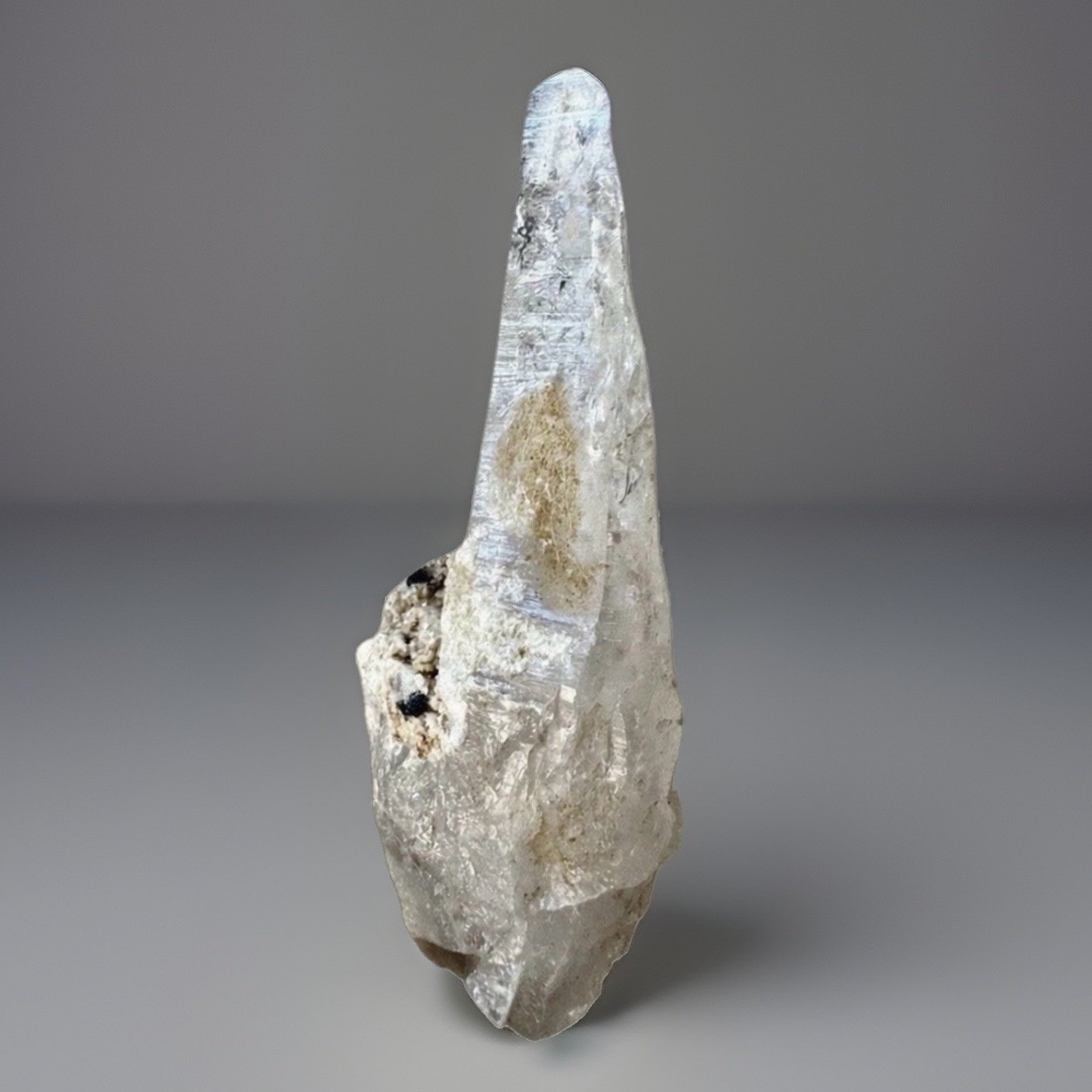 “White Summit” Hashupi Himalayan Quartz Elongated Spear-point Slender Crystal