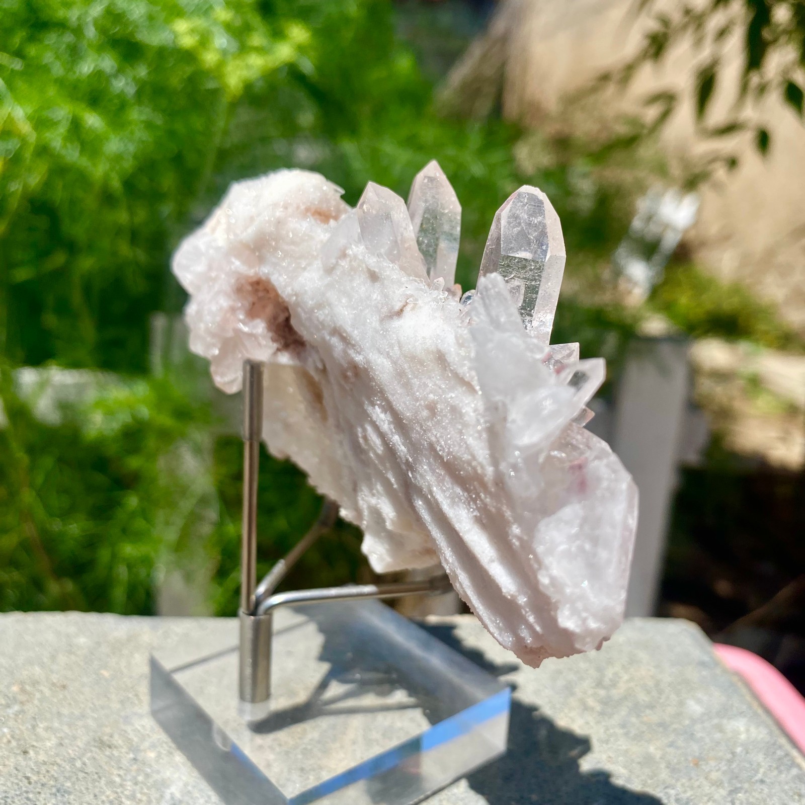 282G Natural Clear White Crystal Quartz Cluster Energy Healing Specimen