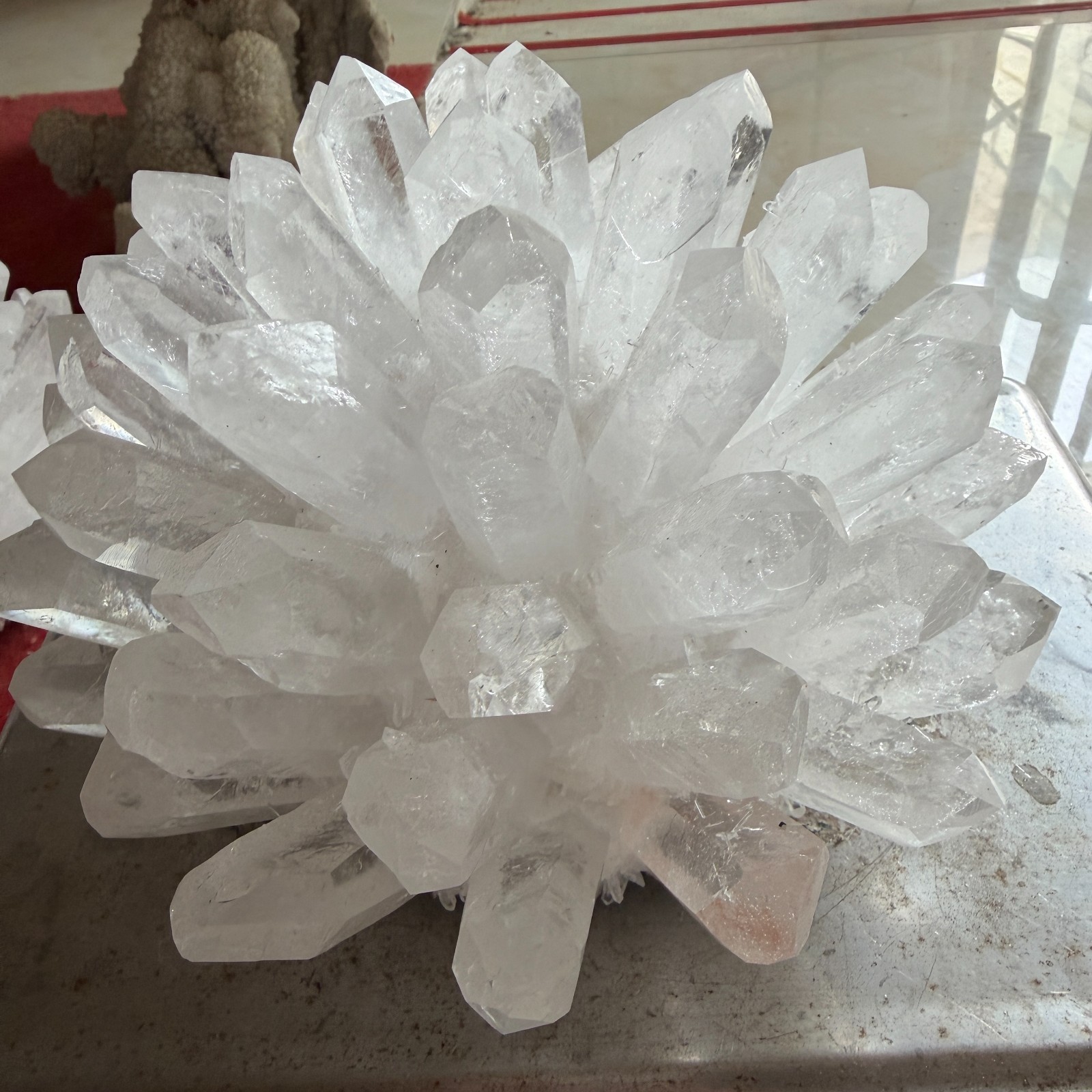 New Find white Phantom Quartz Crystal Cluster Mineral Specimen Healing 12LB+ 1pc