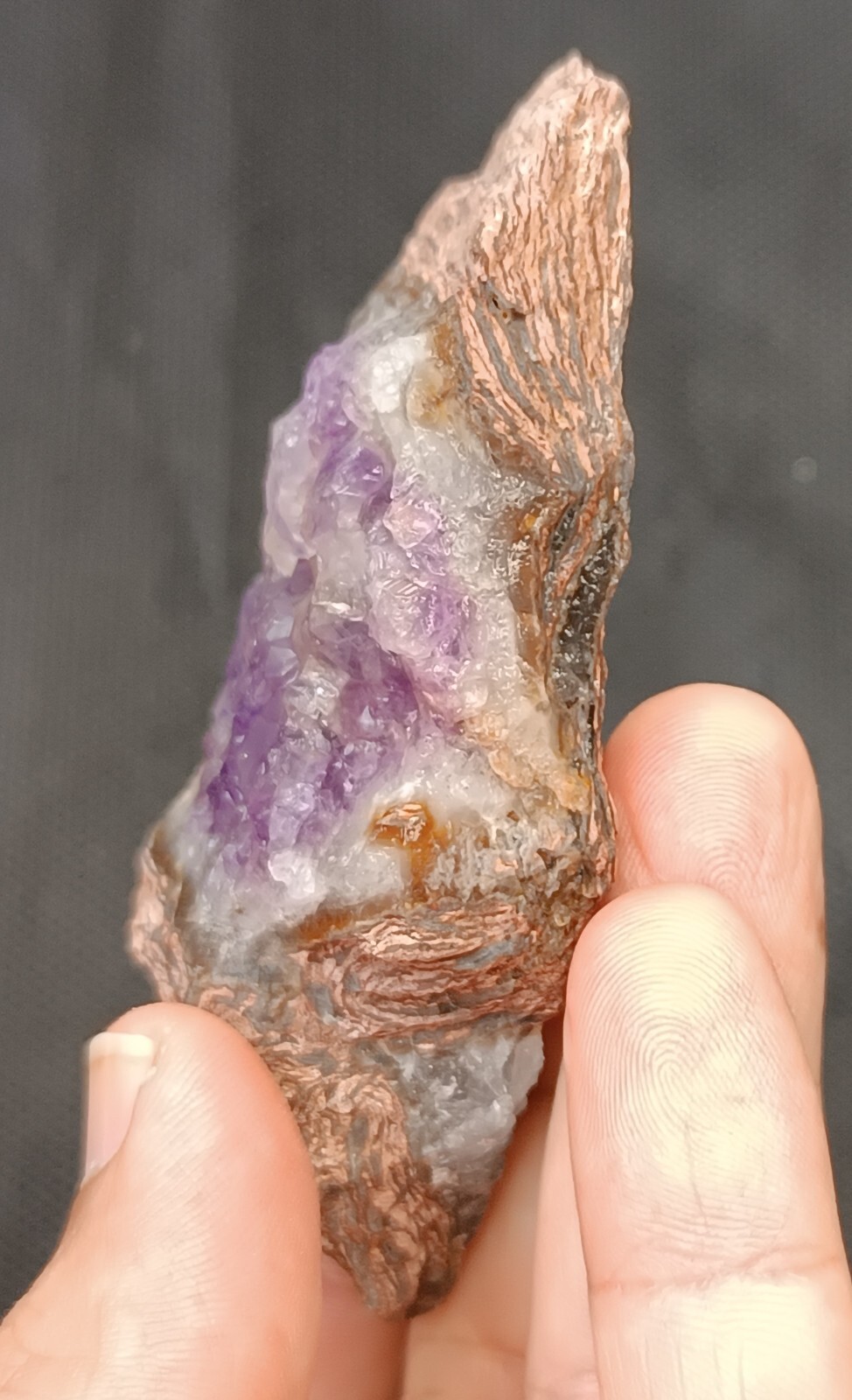140g/0,31lb turkish rhyolite amethyst agate stone customs duty included