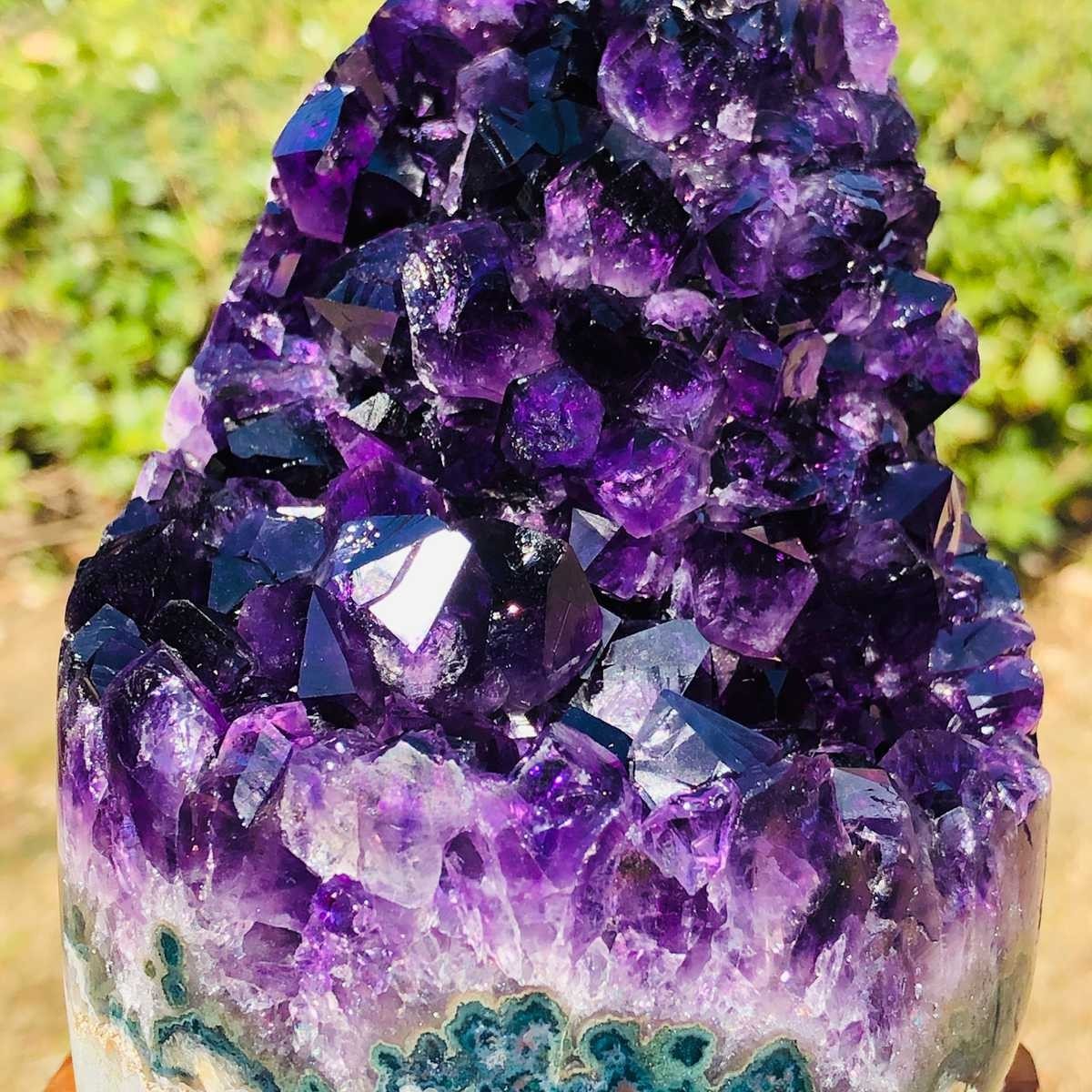 3.3LB Natural Amethyst geode quartz cluster crystal specimen Healing 3140